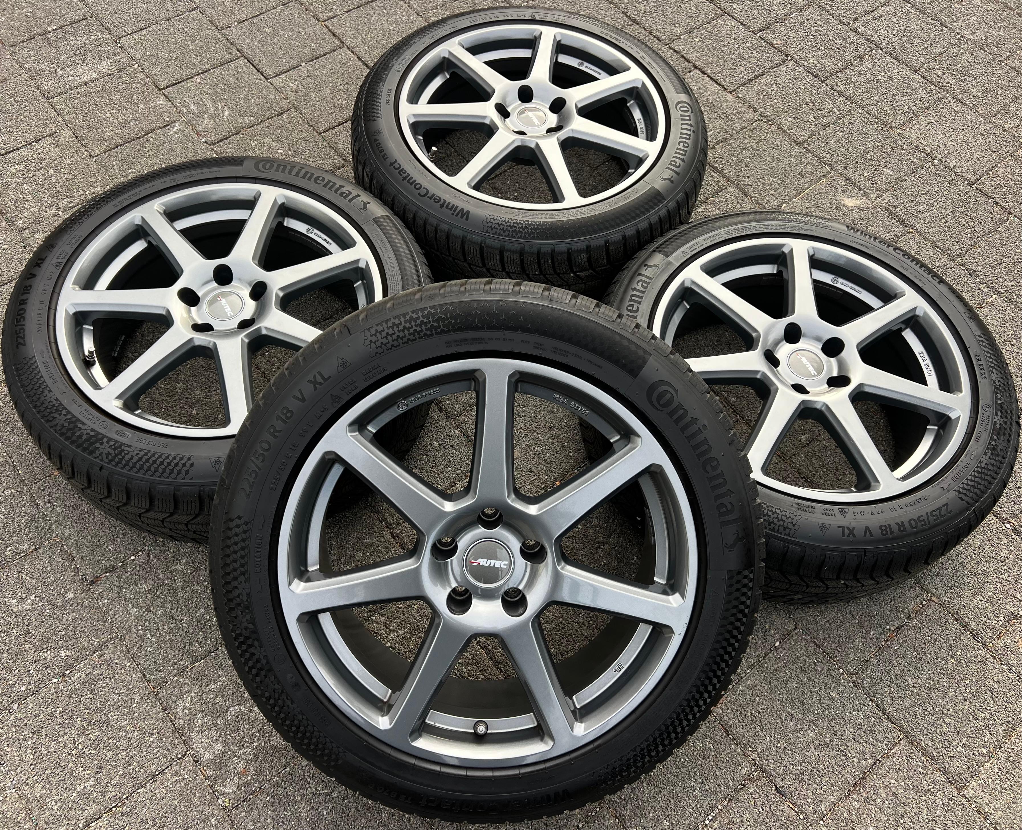 4 ALU 18" WINTERRÄDER AUDI A6 4G + AVANT 225/50R18 99V CONTINENTAL 2024 FREIHAUS