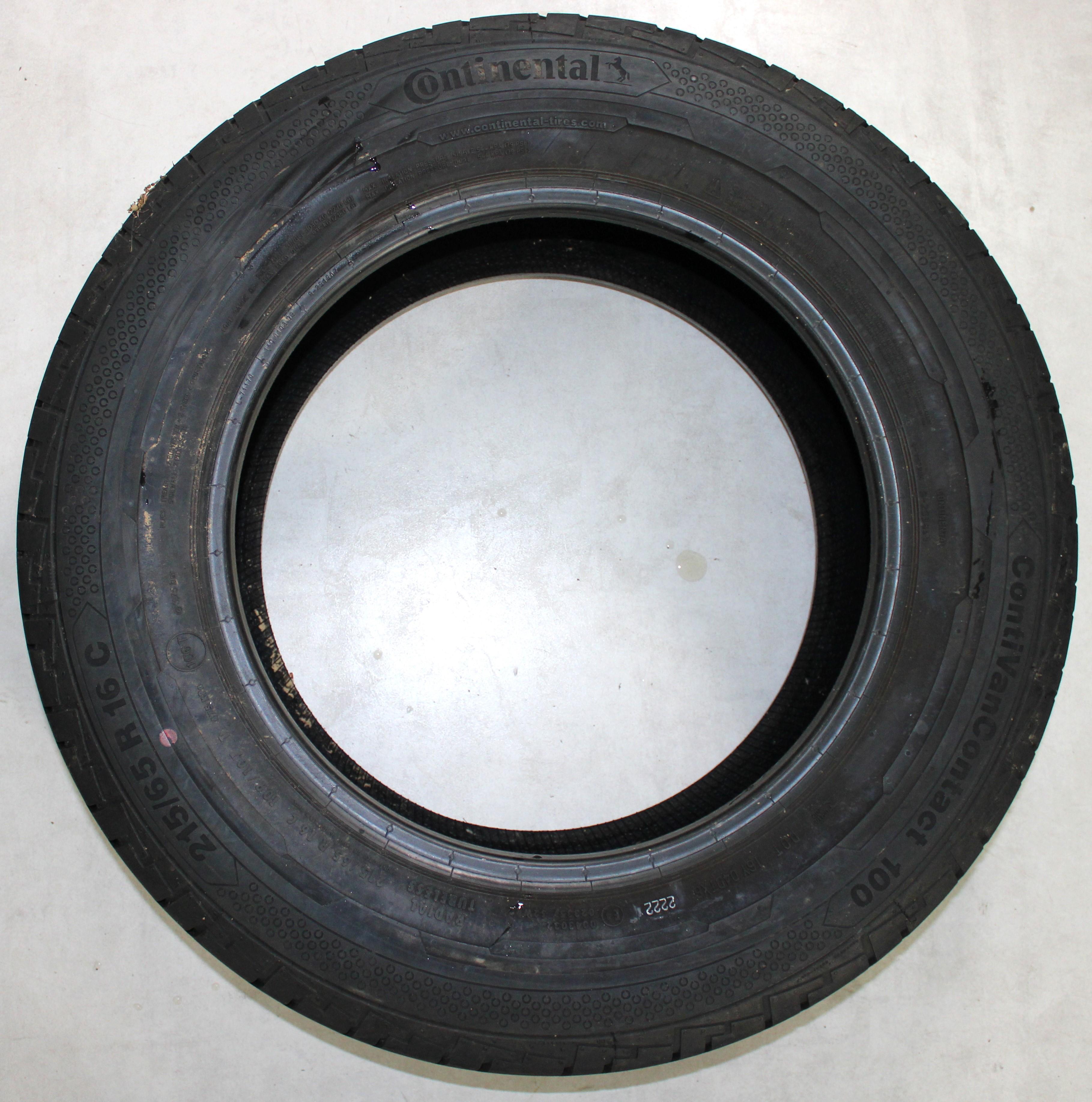 4 x 215/65R16C 109/107T Sommerreifen Continental Van Contact 100 9,5-10mm 2022