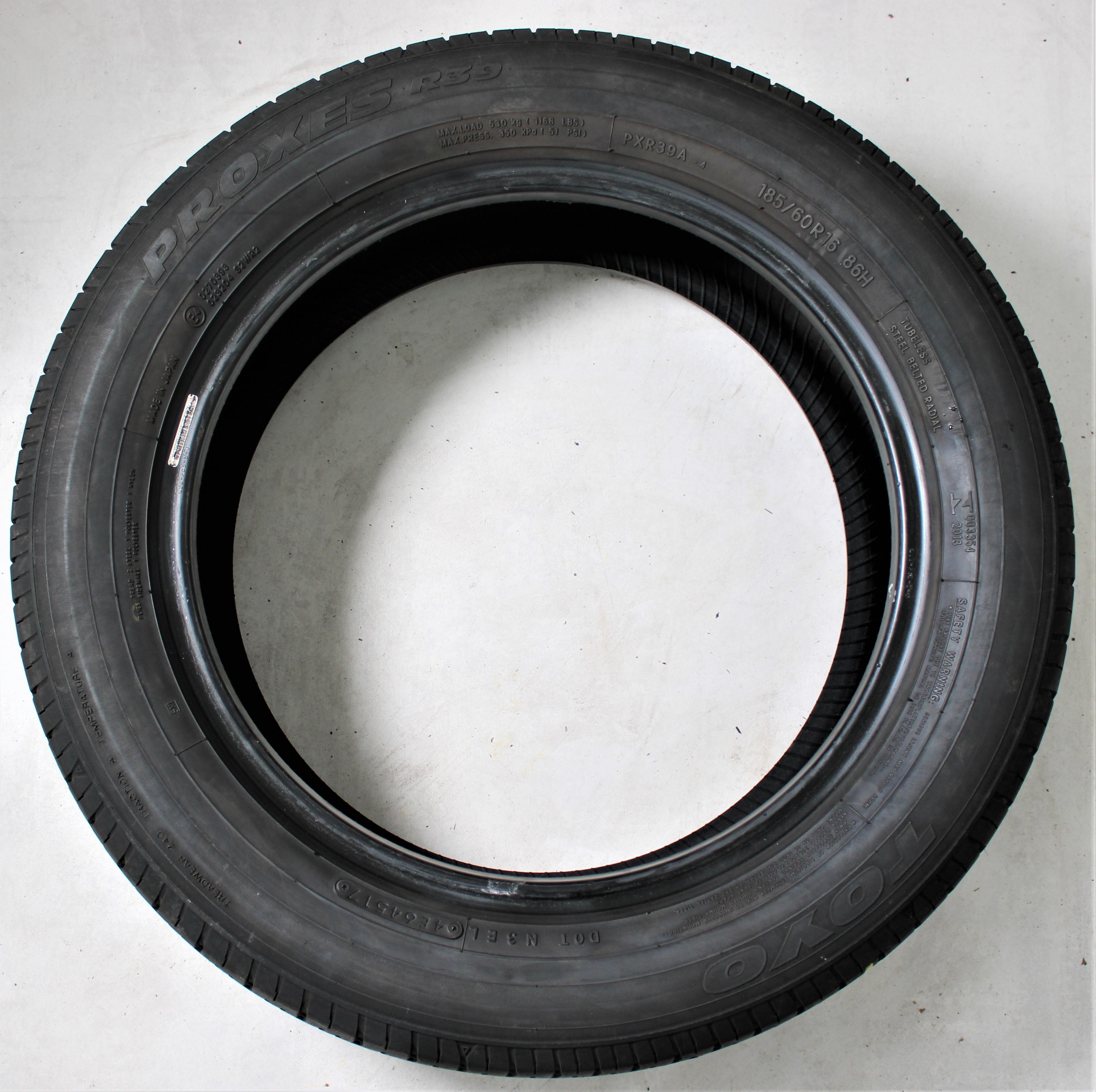 2 x 185/60R16 86H Sommerreifen Toyo Proxes R39 5,5-6mm 2017