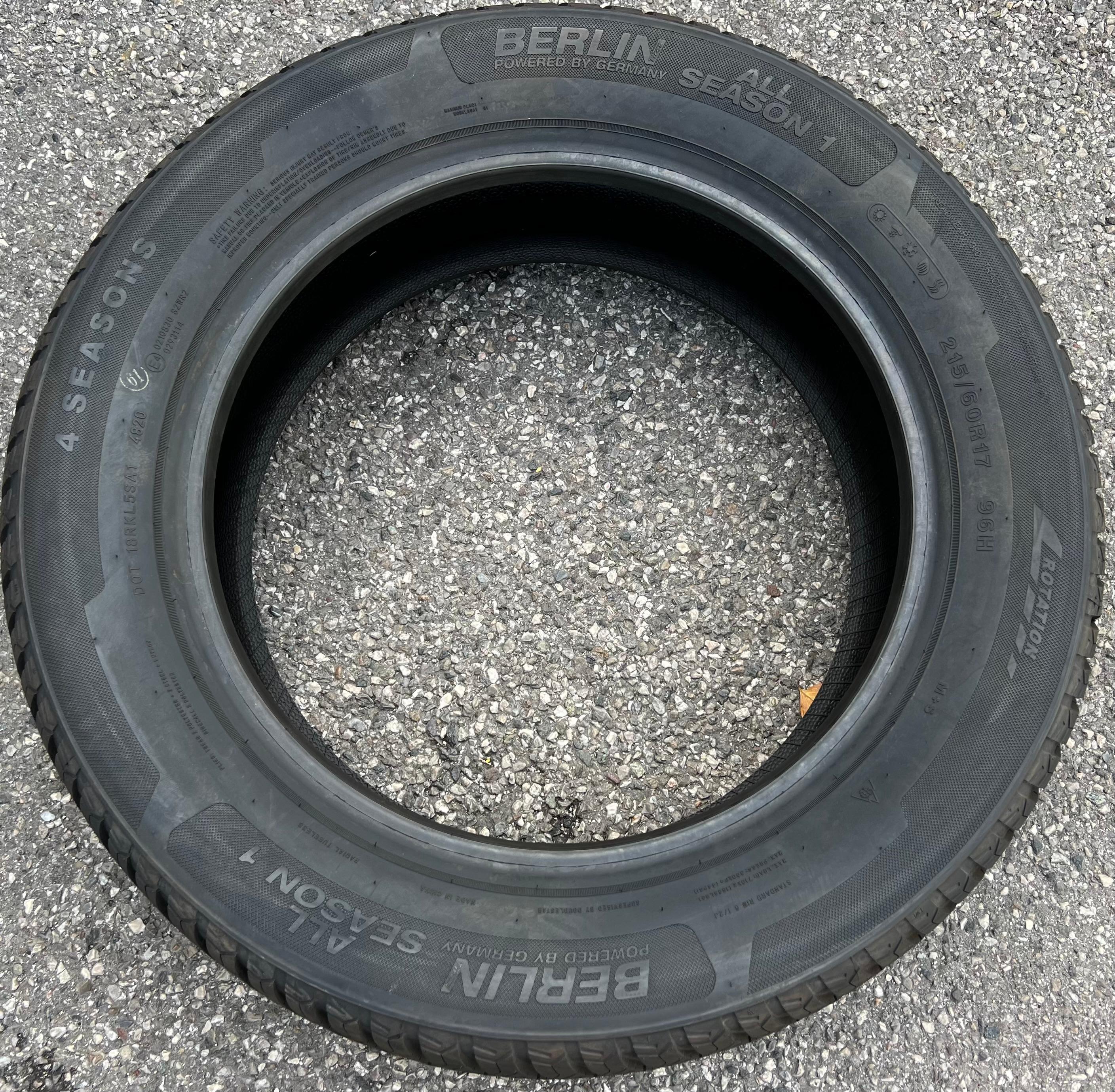 4 x 215/60R17 96H Ganzjahresreifen Berlin Tires All Season 1 M+S 2020