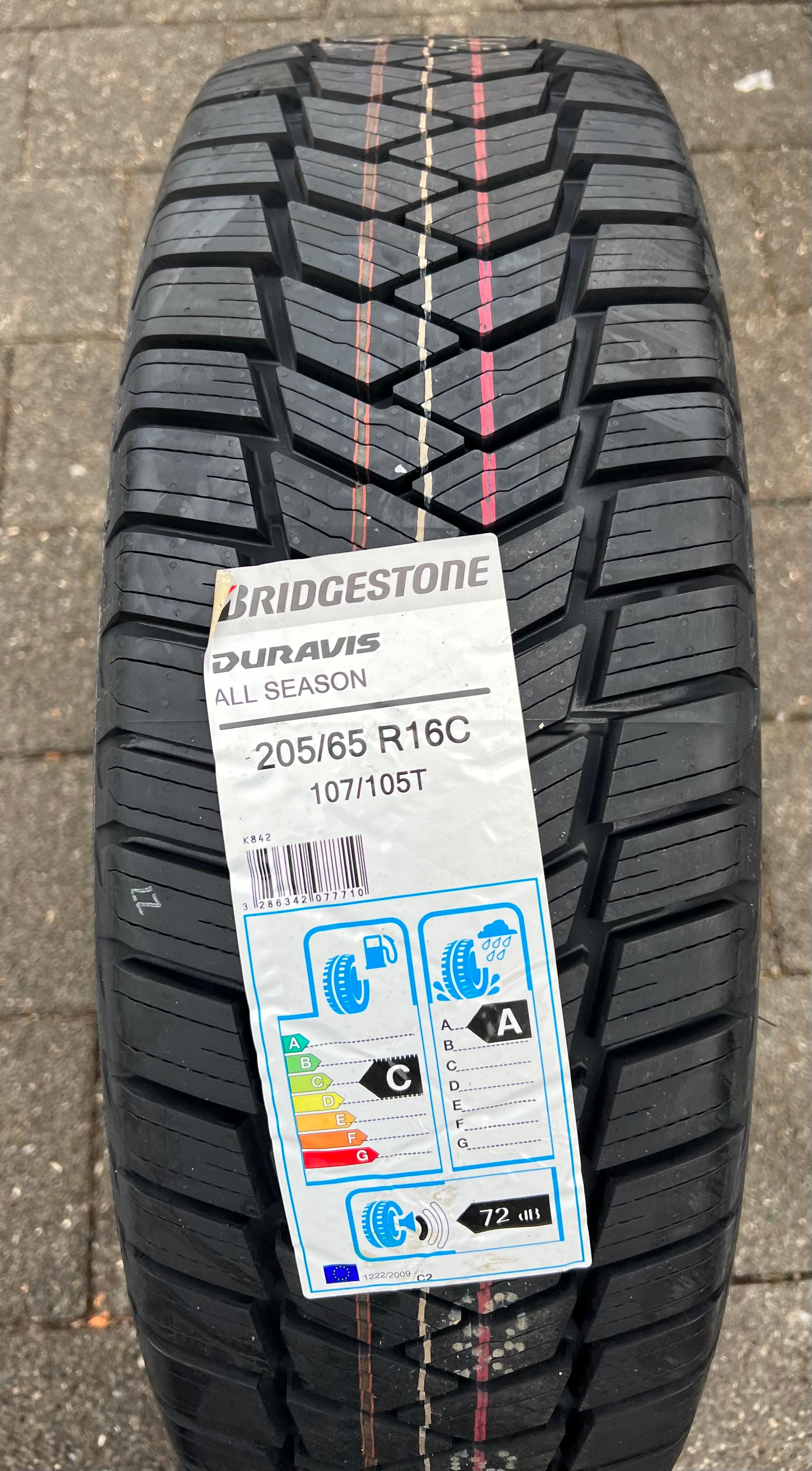 1 X 205/65R16C 107/105T BRIDGESTONE DURAVIS ALL SEASON GANZJAHRESREIFEN NEU 2020