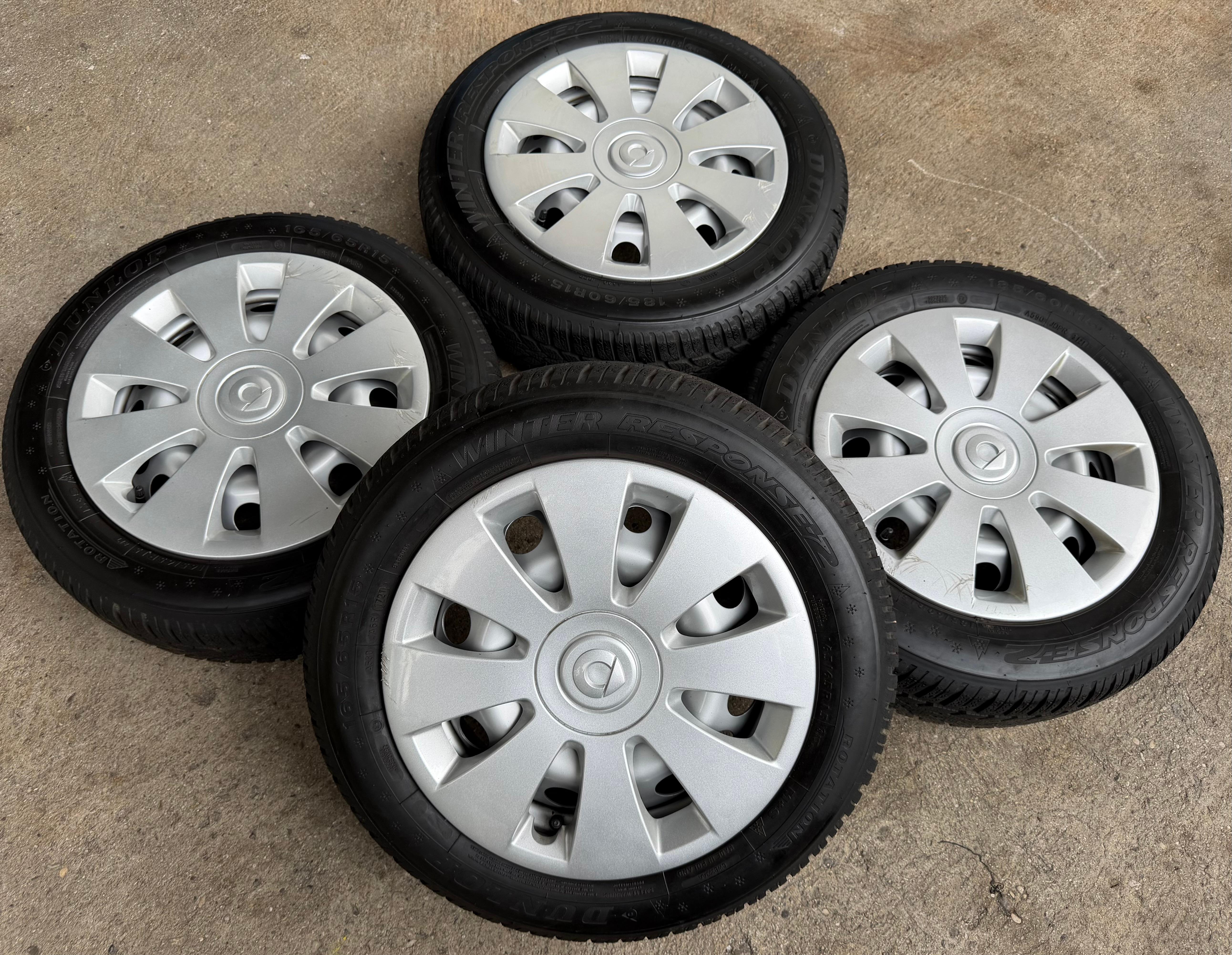 4 Original Winterräder Smart 453 165/65R15 81T 185/60R15 84T Dunlop RDKS 2021