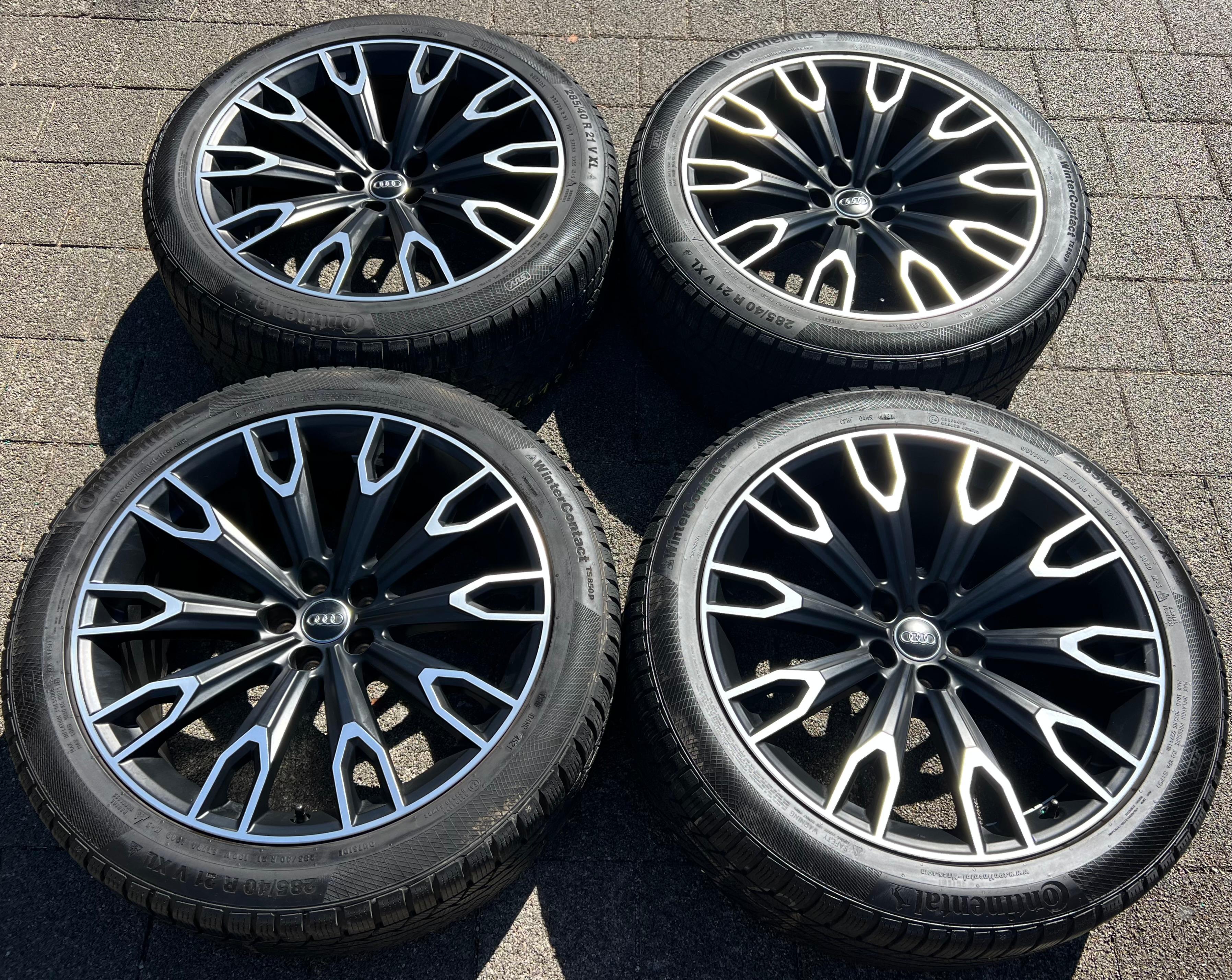 4 ORIGINAL 21" ALU WINTERRÄDER AUDI Q7 4M TALEA 4M0071491 285/40R21 109V FREIHAU