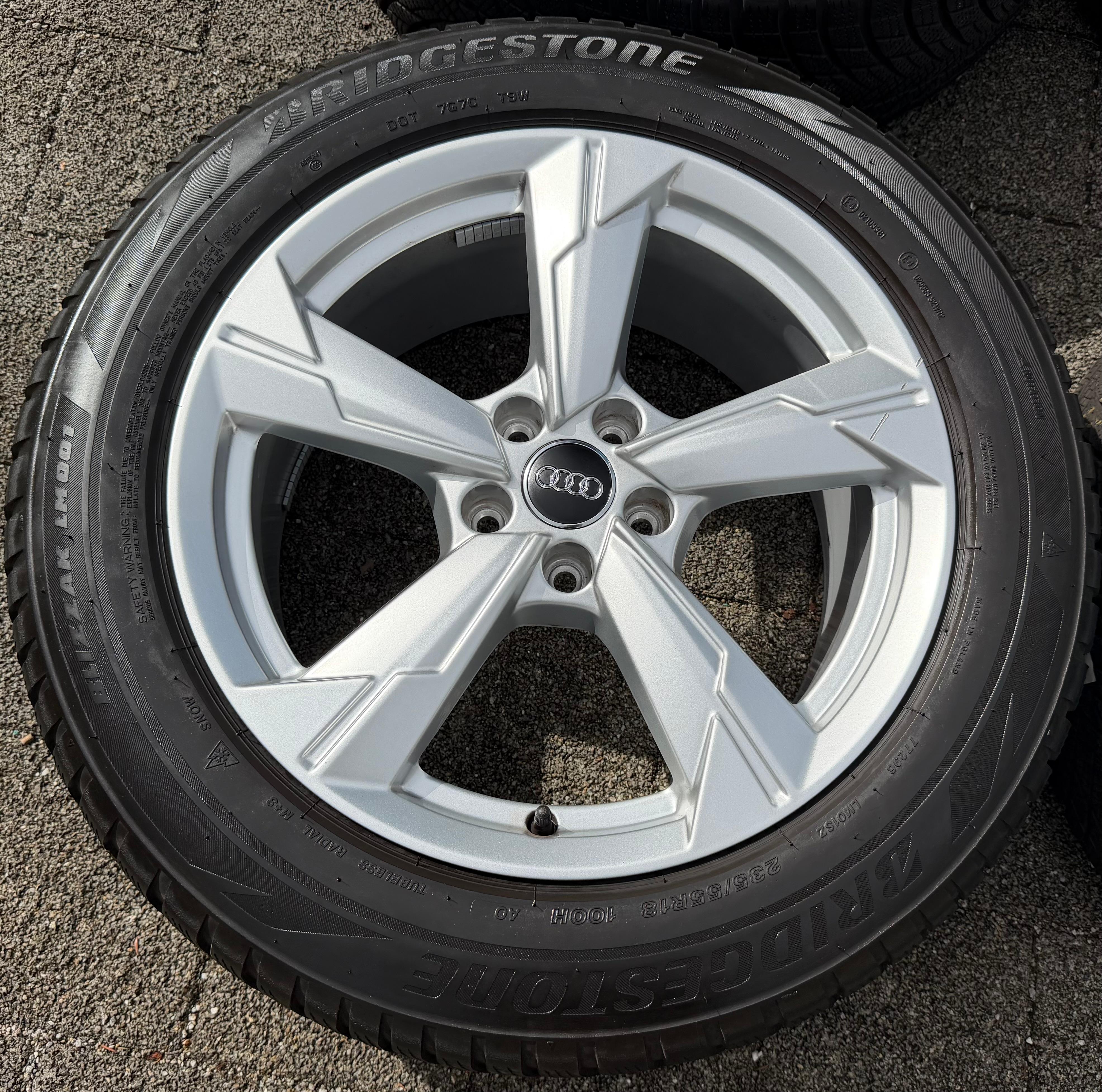 4 Original 18" Alu Winterräder Audi A6 Allroad 4K C8 4K0601025D 235/55R18 100H Bridgestone