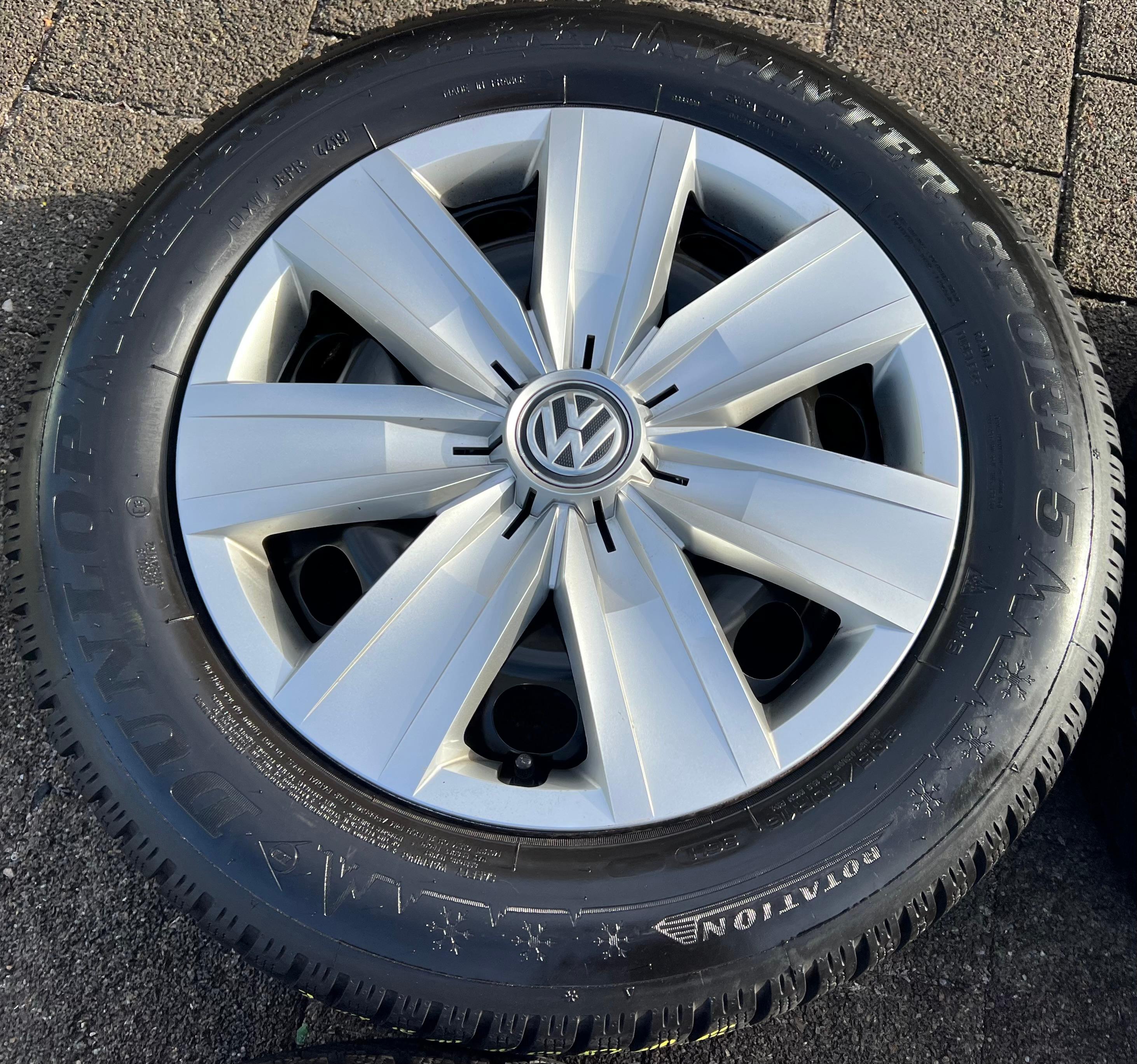4 WINTERWIELEN AUDI Q2 GA VW T-ROC A11 205/60R16 96H DUNLOP 2019 TOP 5Q0601027AM GRATIS LEVERING