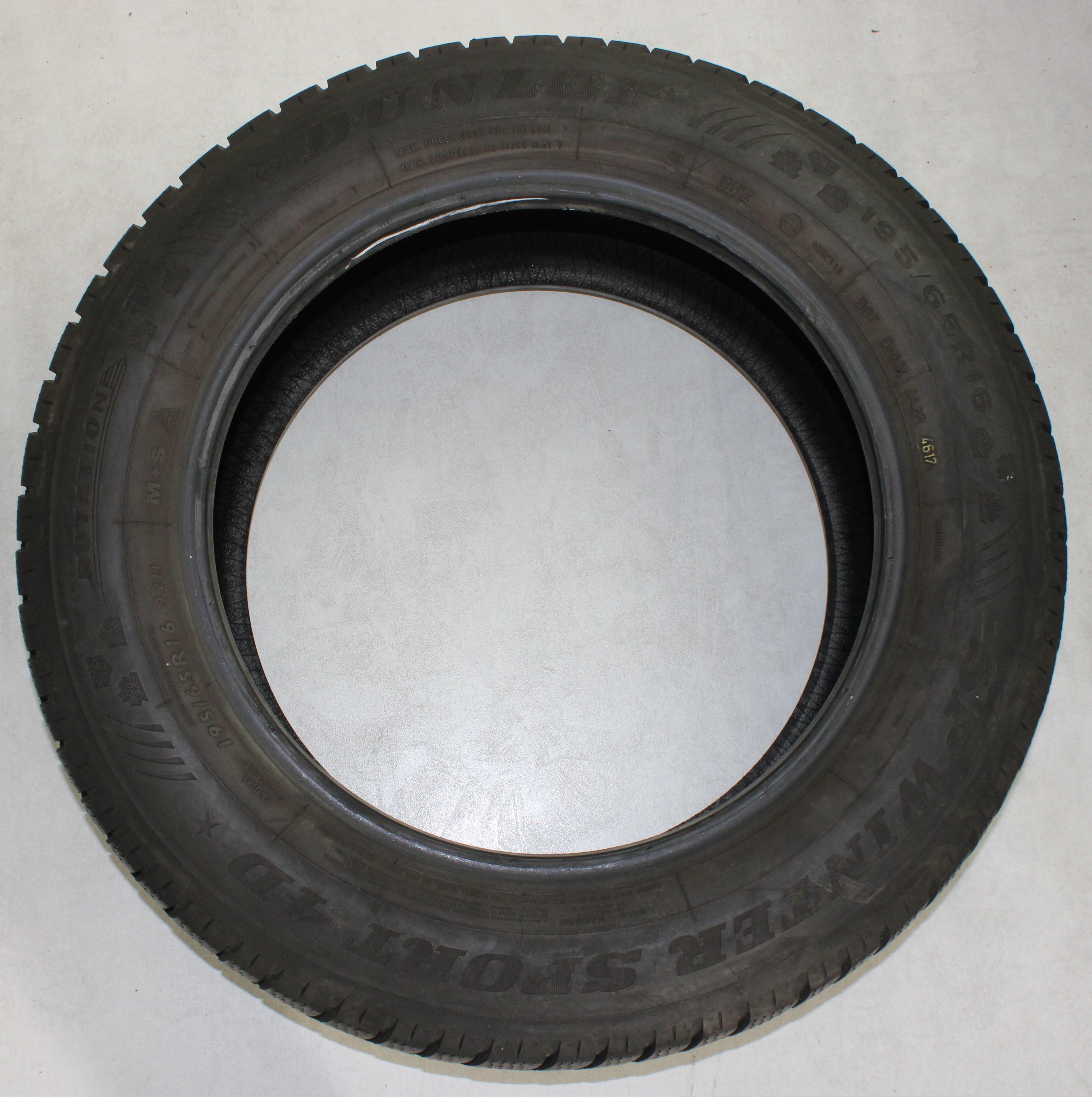 1 x 195/65R16 92H Winterreifen Dunlop SP Winter Sport 4D* 6mm 2017