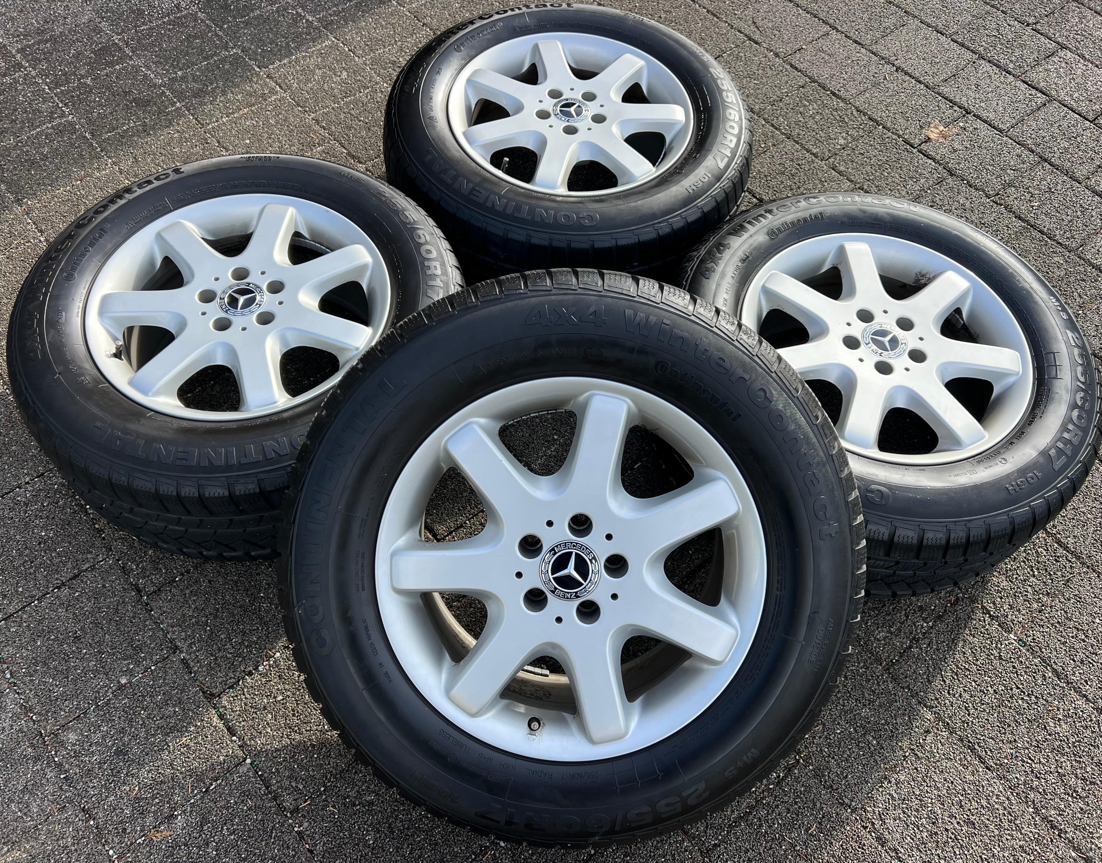 4 ORIGINAL 17" ALU WINTERRÄDER MERCEDES M-KLASSE W163 ML A1634010902