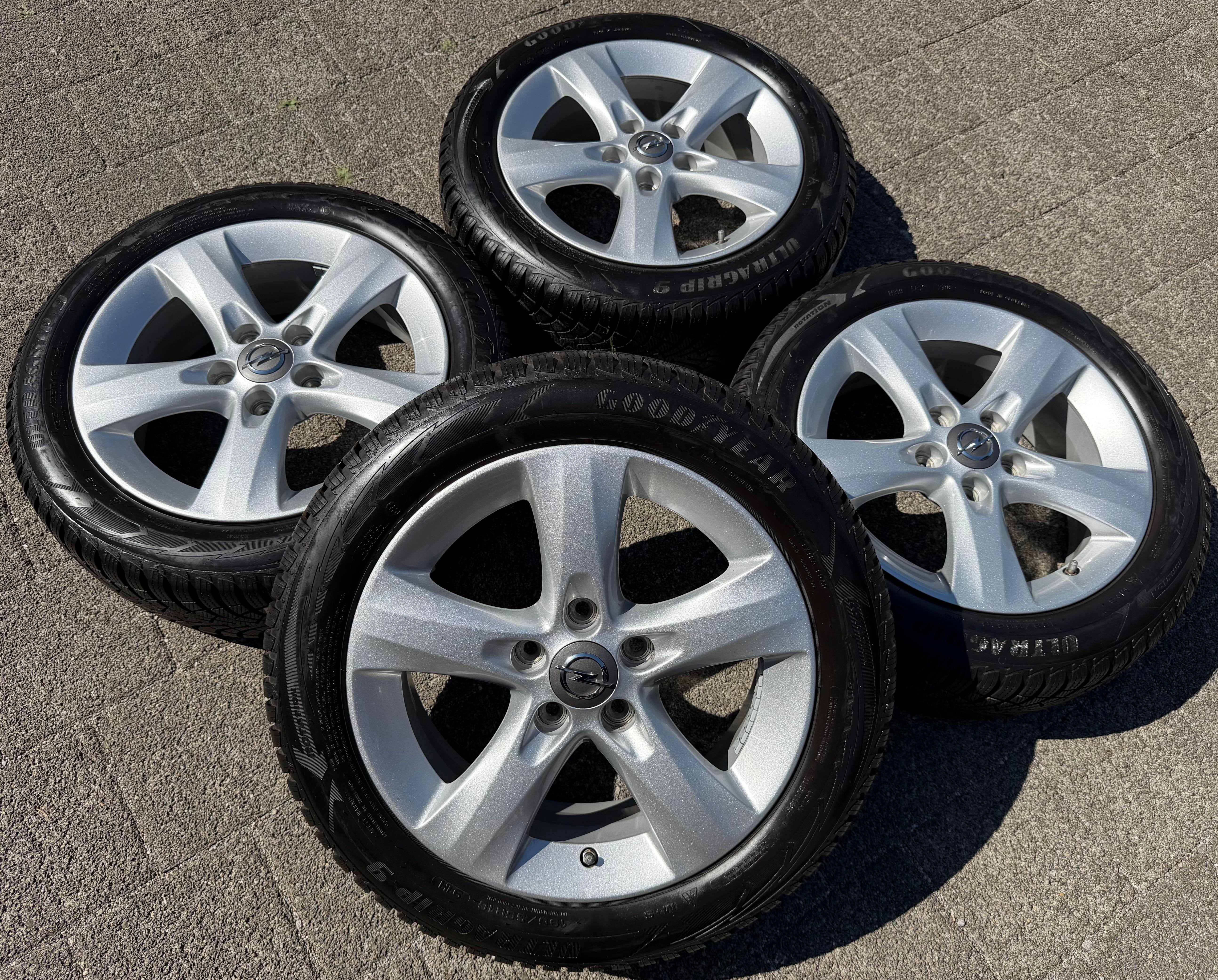 4 Original Alu Winterräder Opel Corsa D Corsa E 195/55R16 91H 13336770 5x110 Goodyear