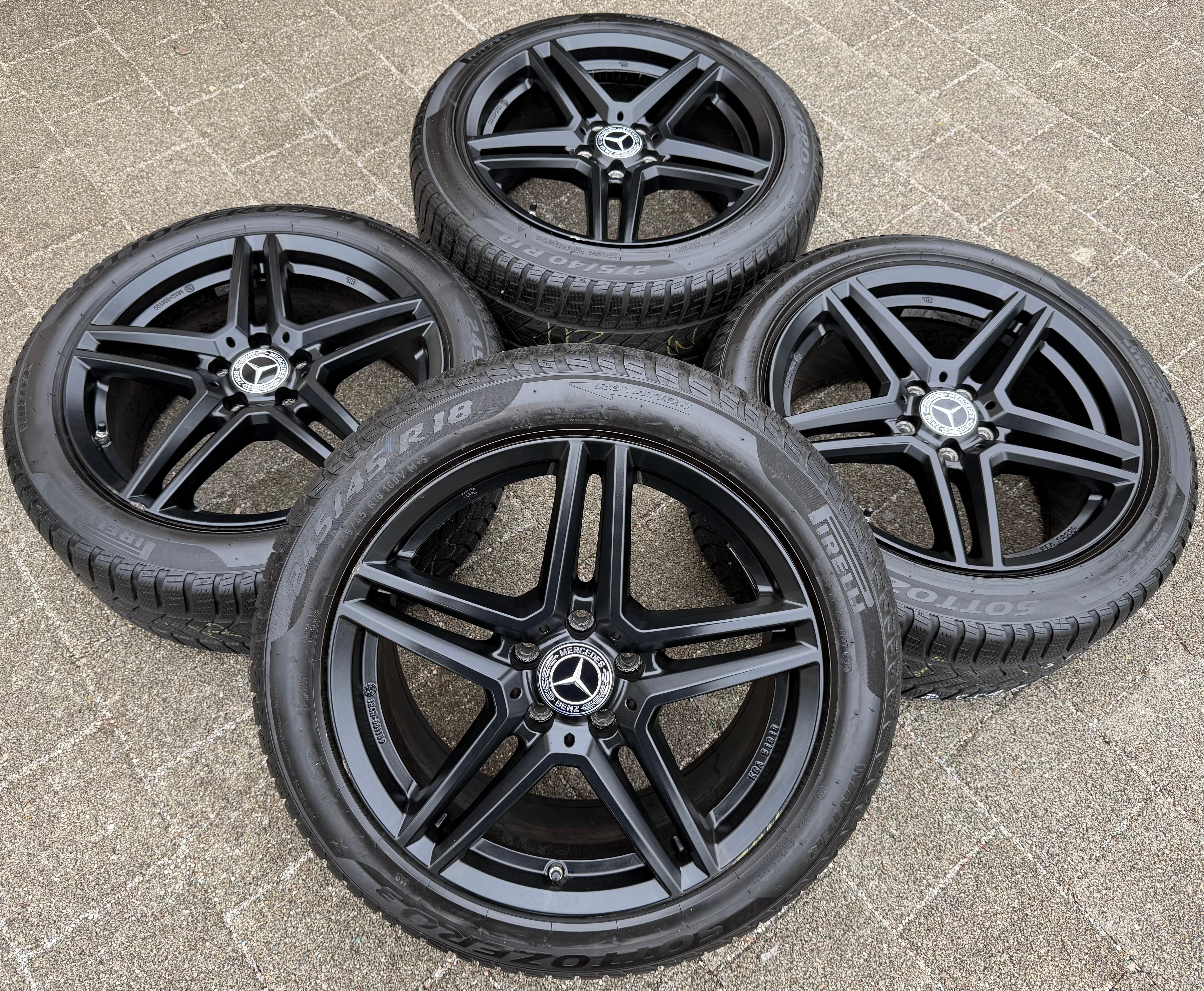 4 ALU 18" WINTERRÄDER MERCEDES E-KLASSE W213 R1ES 245/45R18 100V 275/40R18 103V