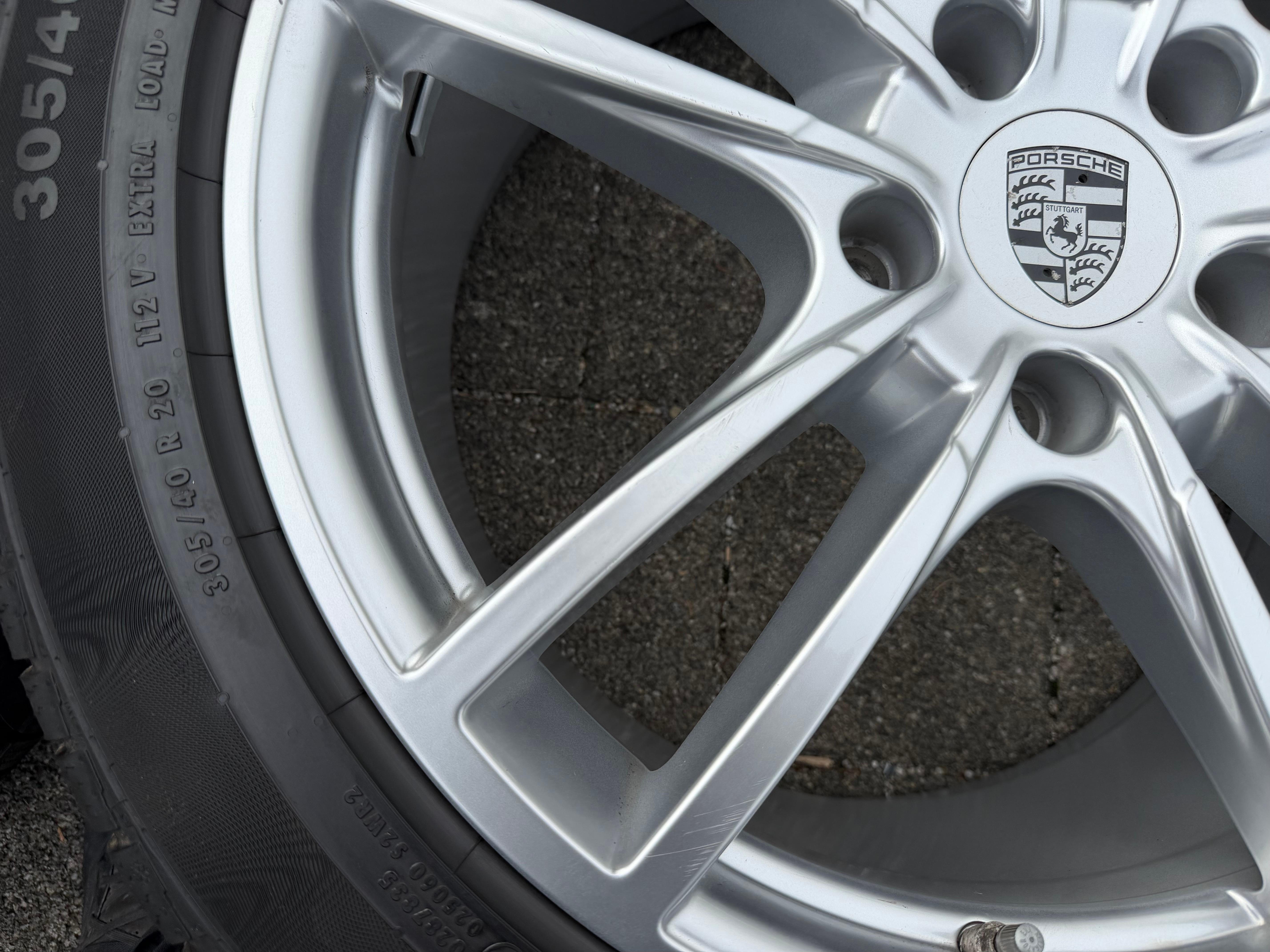4 originele 20" lichtmetalen winterwielen Porsche Cayenne 9YA 9Y0601025BB 9Y0601025BC TPMS