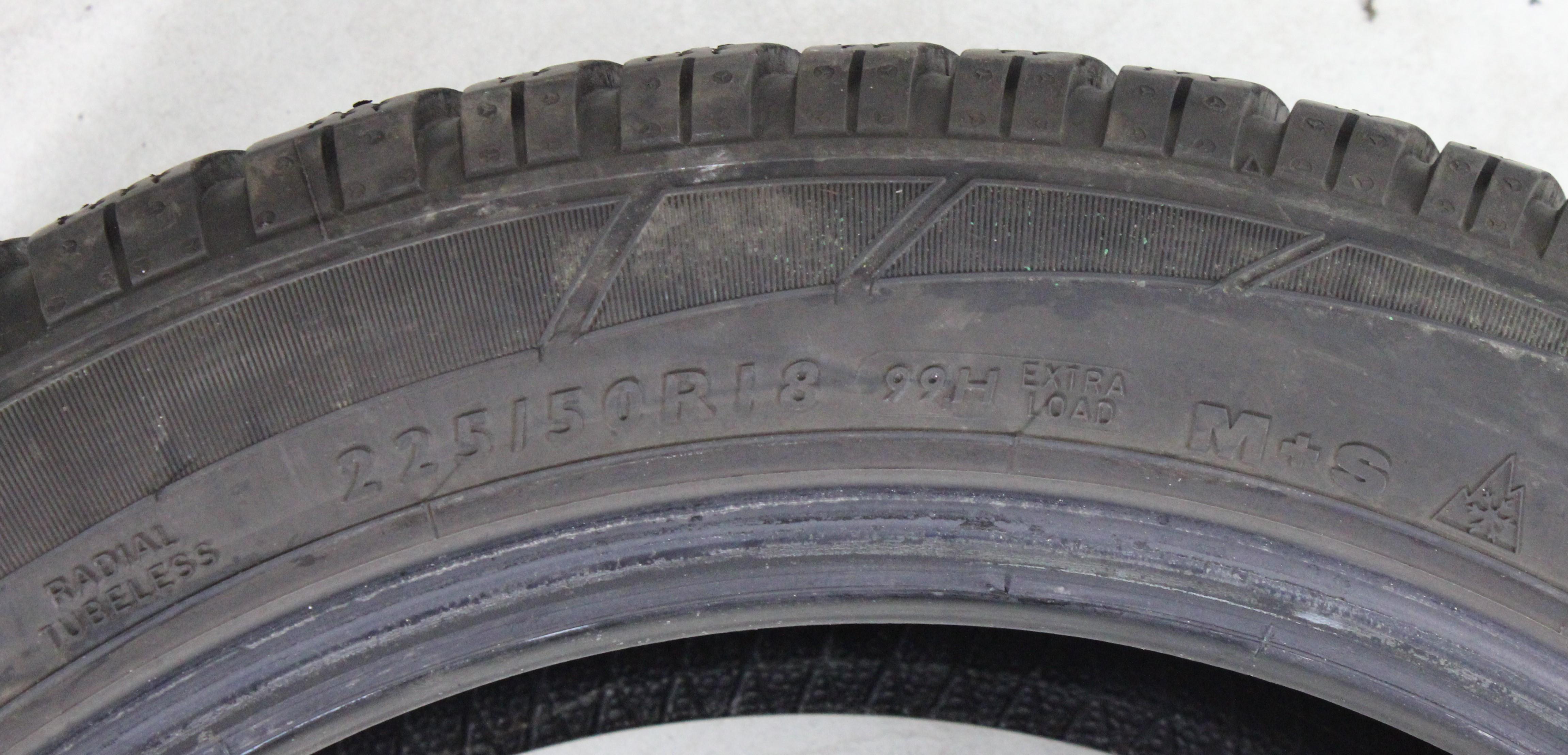 2 x 225/50R18 99H pneus hiver Dunlop SP Winter Sport 3D AO 5-5,5mm 2019 XL