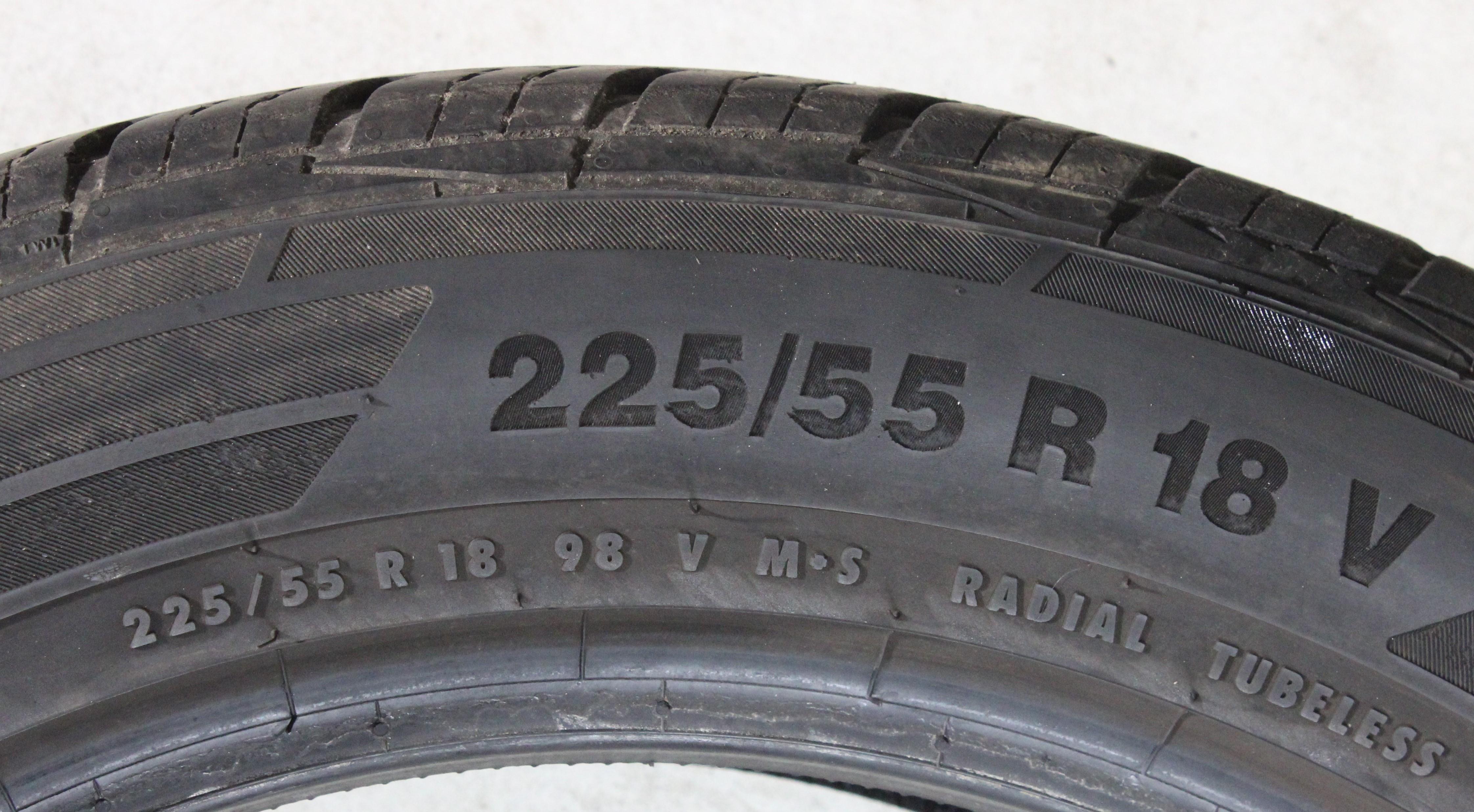 4 x 225/55R18 98V Sommerreifen Continental Cross Contact LX2 5-5,5mm 2017