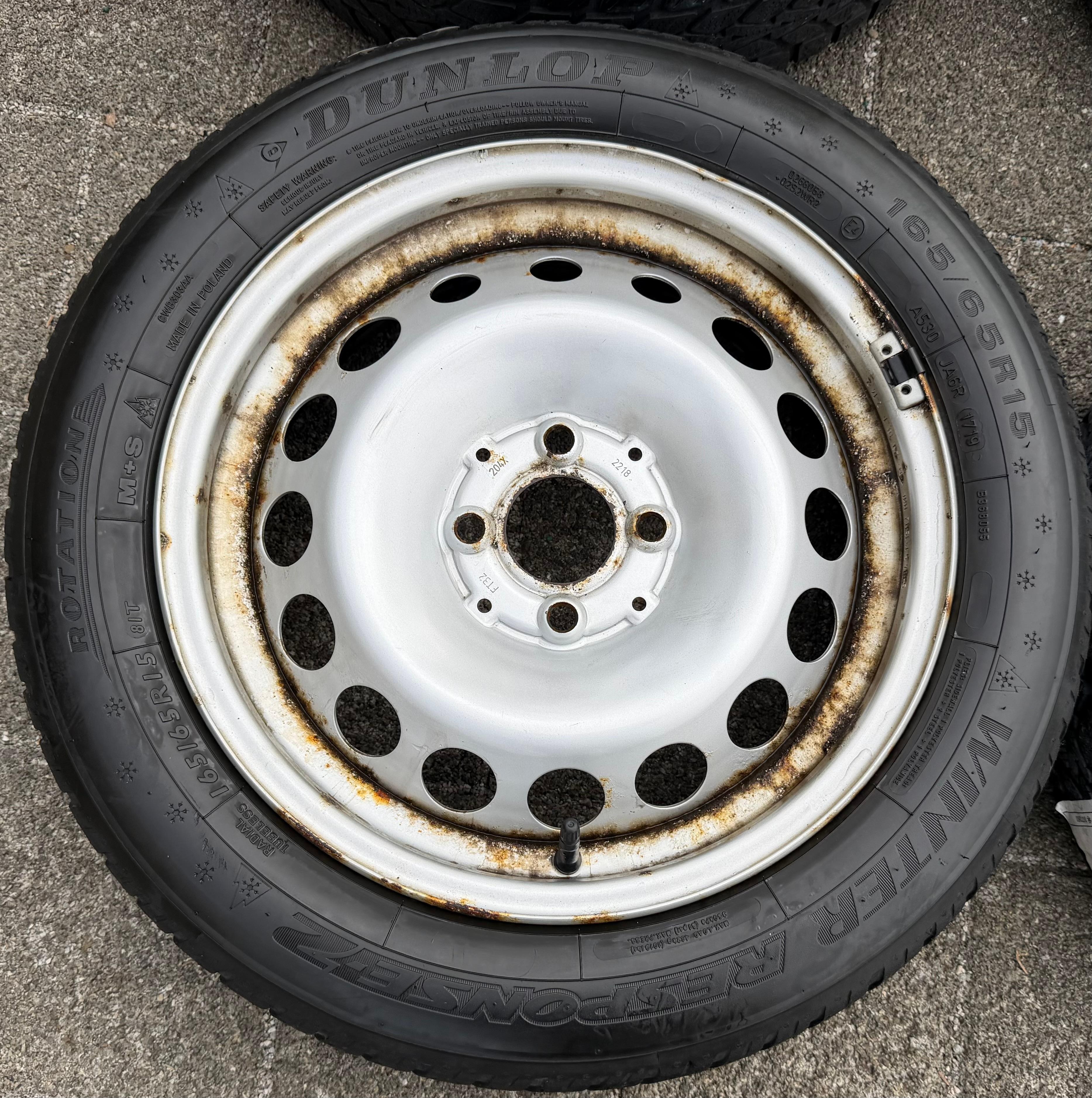 4 cerchi in acciaio originali da 15" Smart Fortwo Forfour 453 5x15 ET32 5,5x15 ET42 RDKS