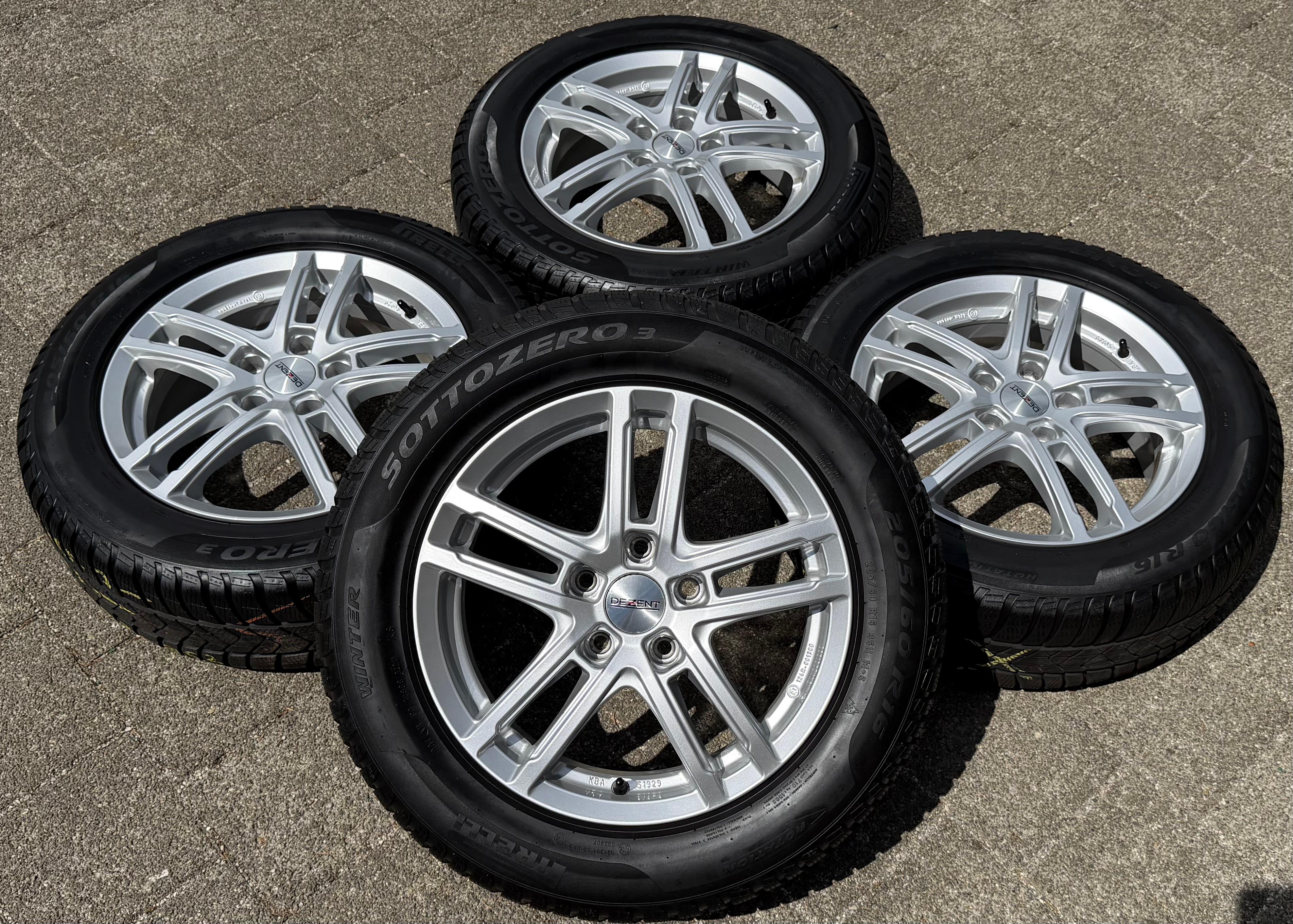 4 jantes d'hiver ALU pour Audi Q2, GA, VW T-Roc et A11 - 205/60R16 92H - Pirelli 2021 - Livraison gratuite