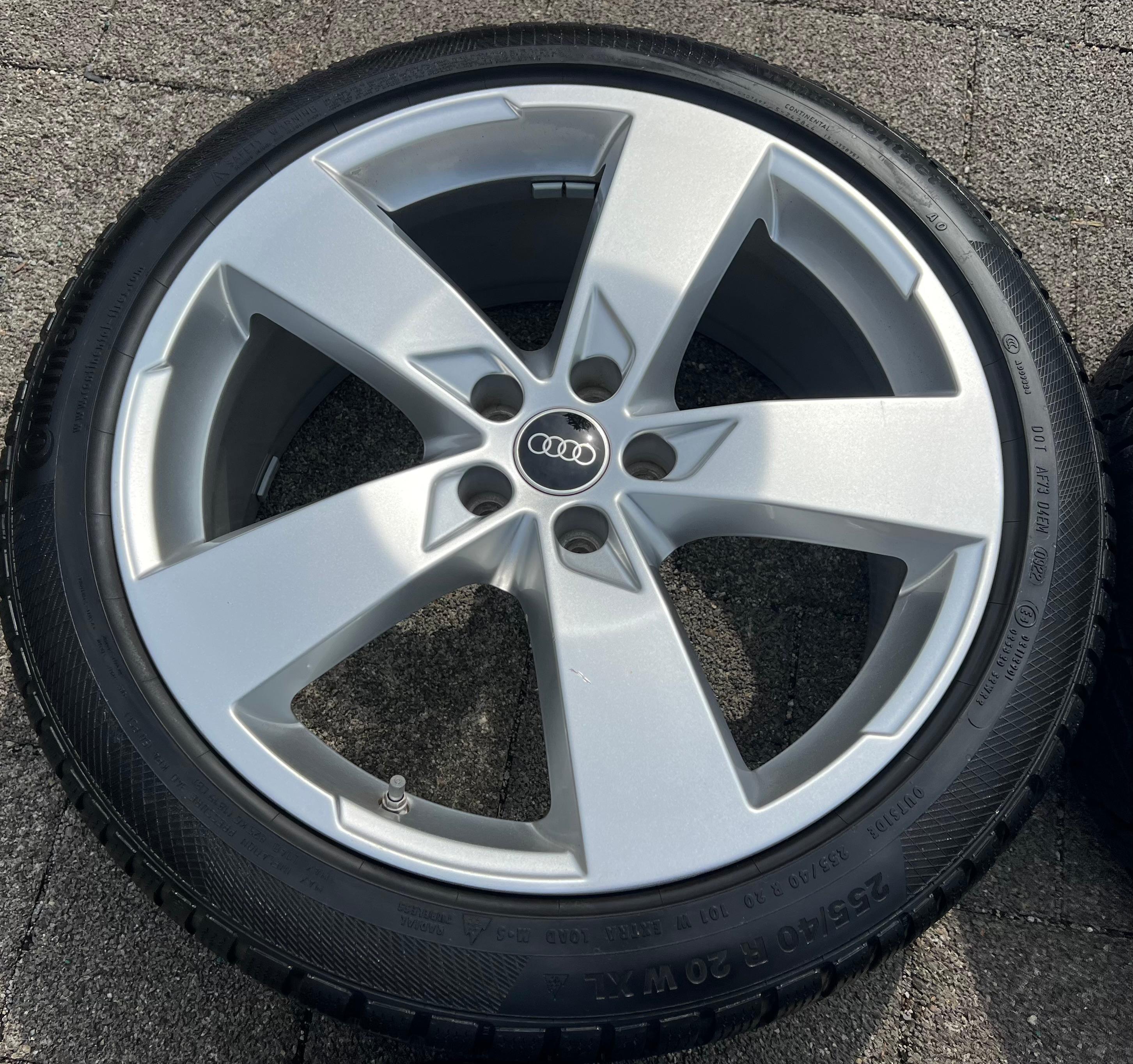 4 Original 20" Alu Winterräder Audi A6 S6 C8 F2 4K0601025K 2022 255/40R20 101W Continental