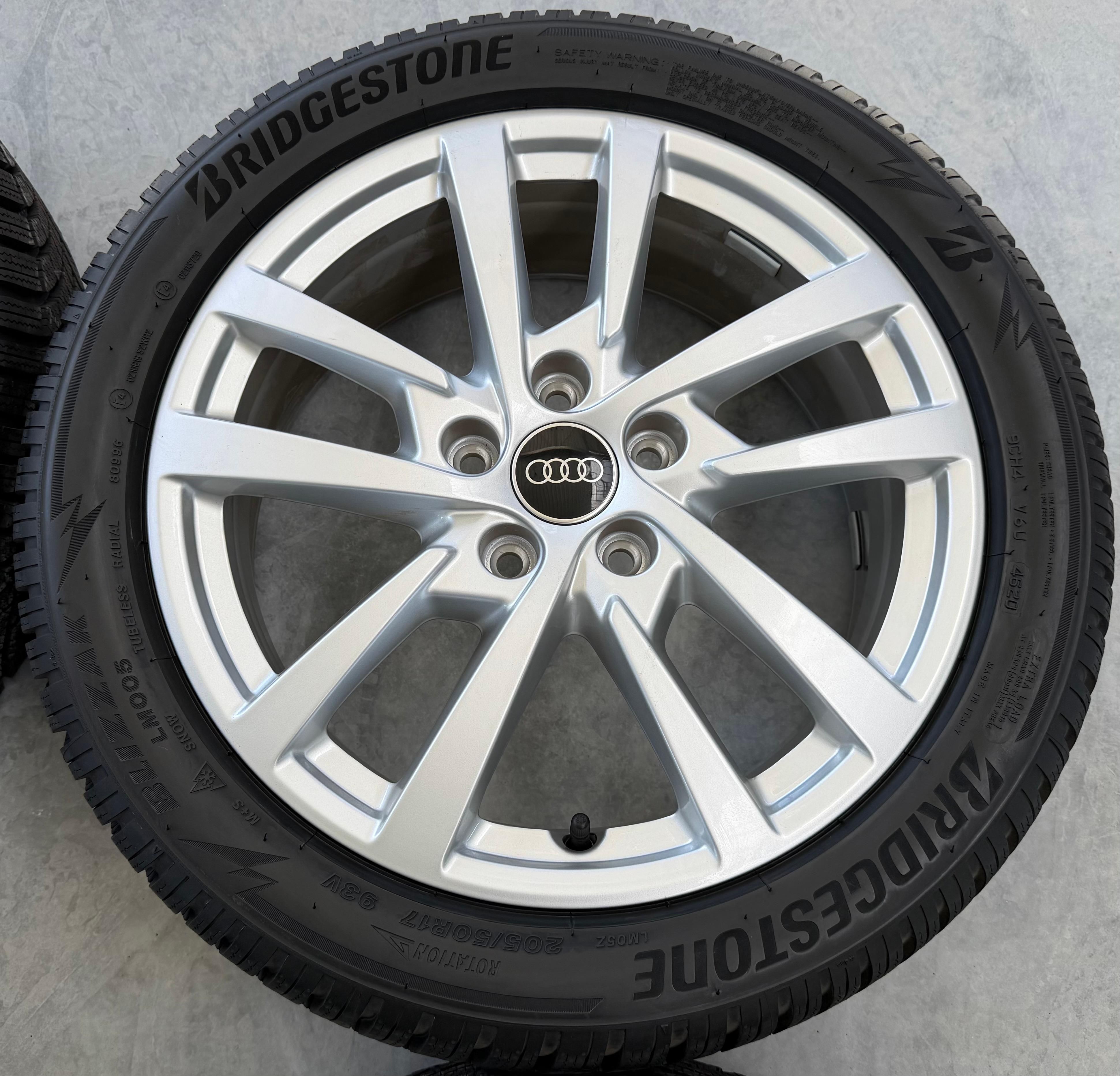 4 Original 17" Alu Winterräder Audi A3 S3 8V 8V0601025DH 205/50R17 93H Bridgestone