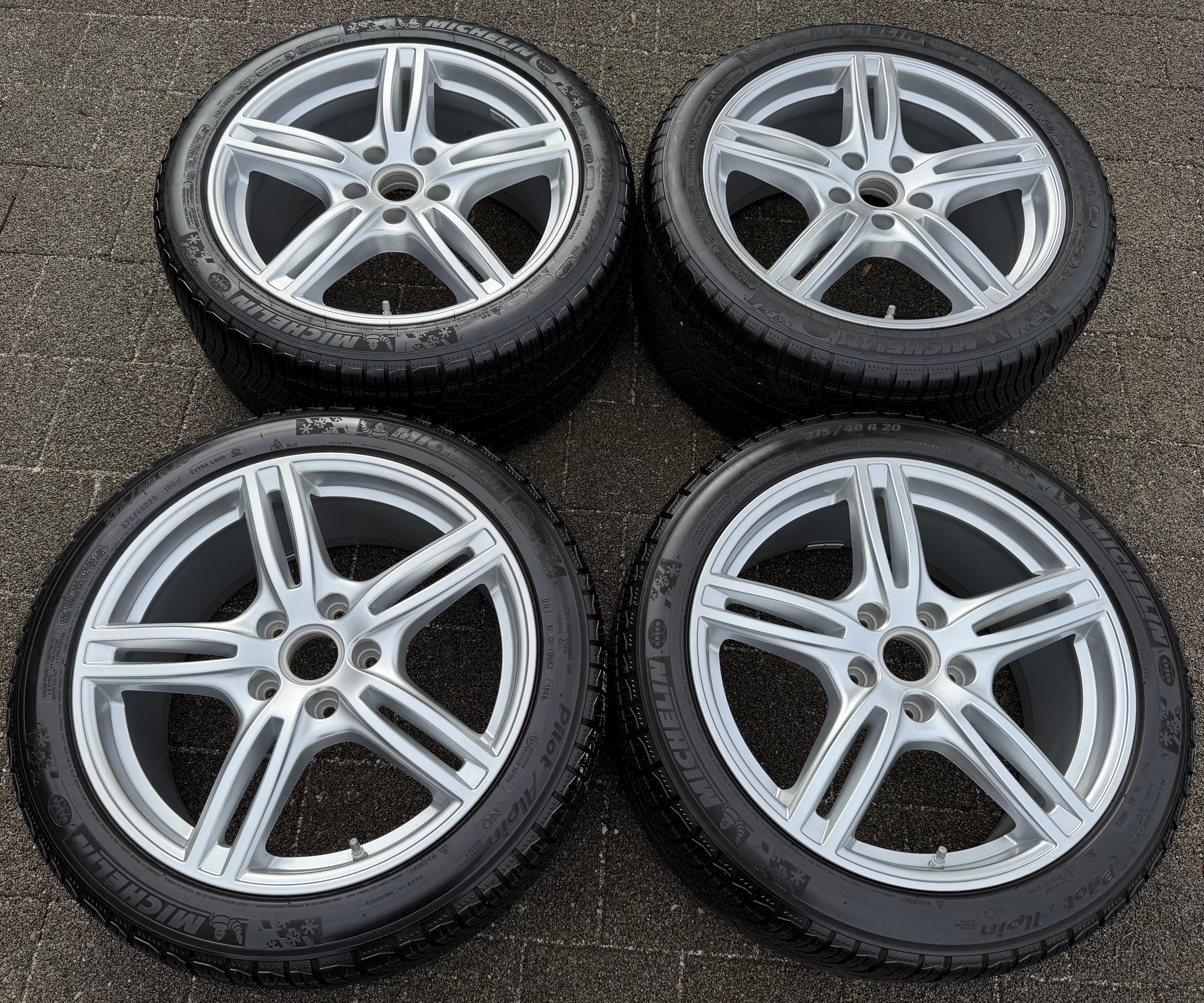 4 ruedas de invierno de aluminio originales de 20" para Porsche Panamera 971 971698025B 971698025C Michelin RDKS