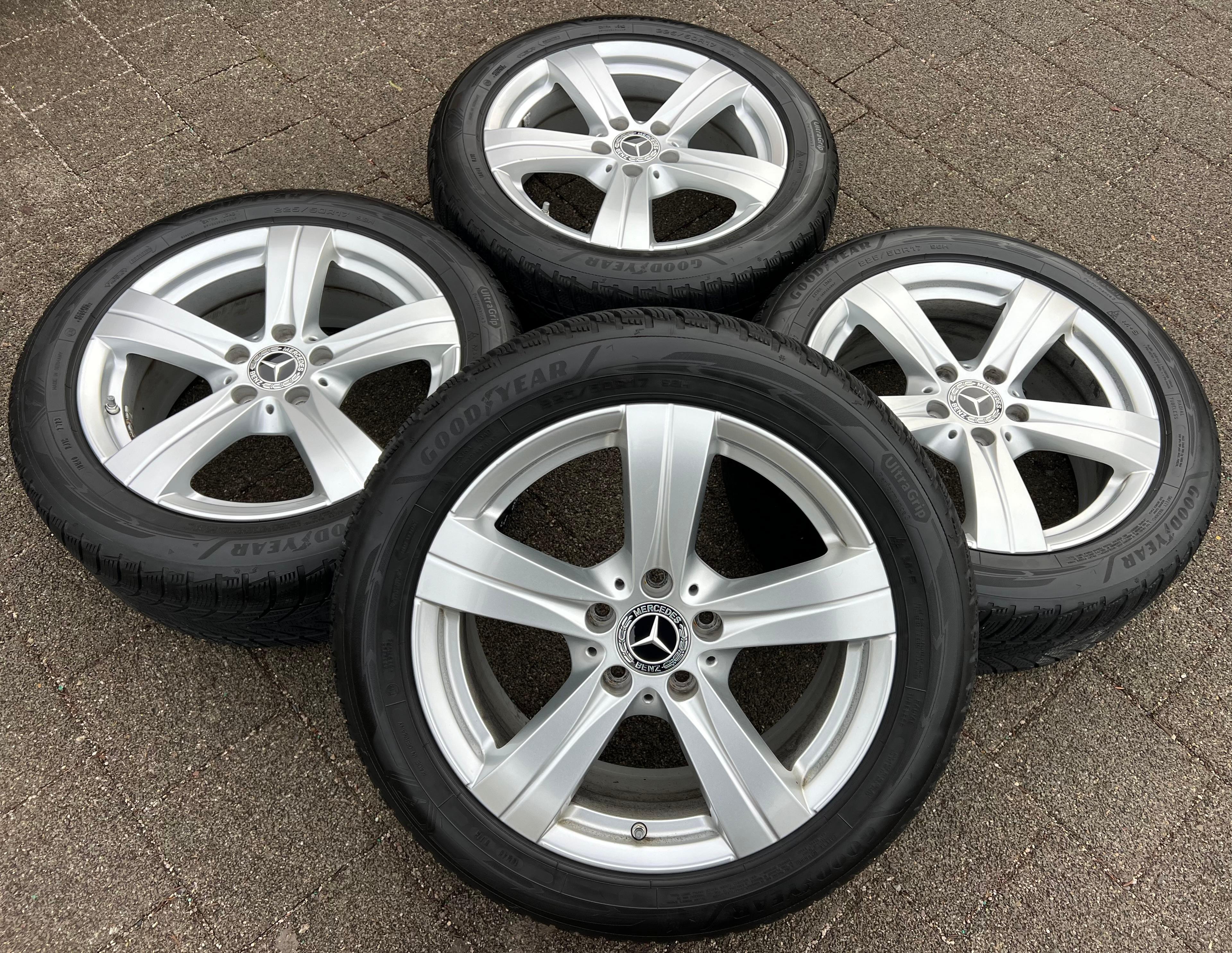 4 jantes en alliage d'origine 17 pouces pour Mercedes Classe C W206 W206K A2064017200 avec système de surveillance de la pression des pneus (TPMS)