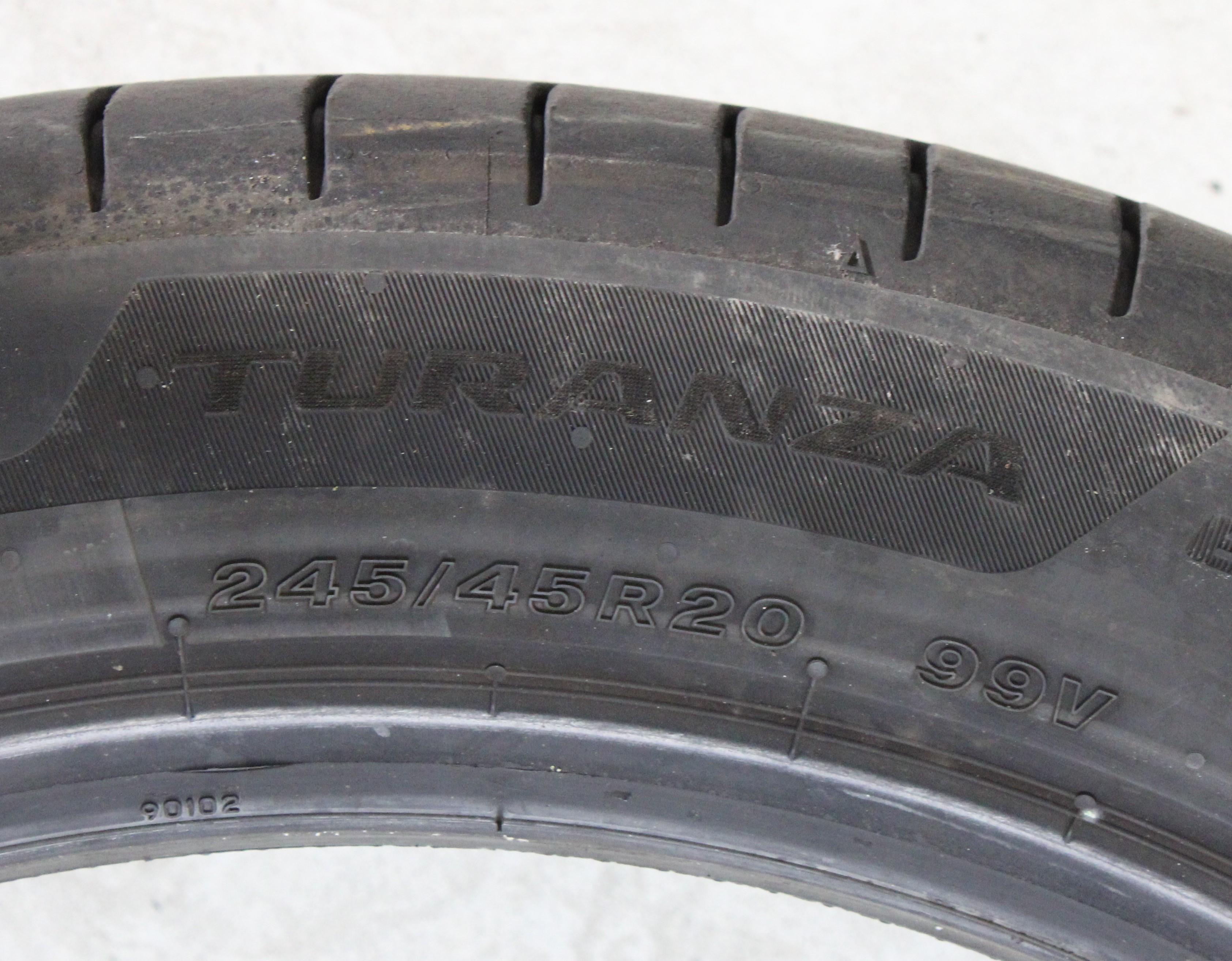 2 x 245/45R20 99V Sommerreifen Bridgestone Turanza 6 Enliten 5,5mm 2024