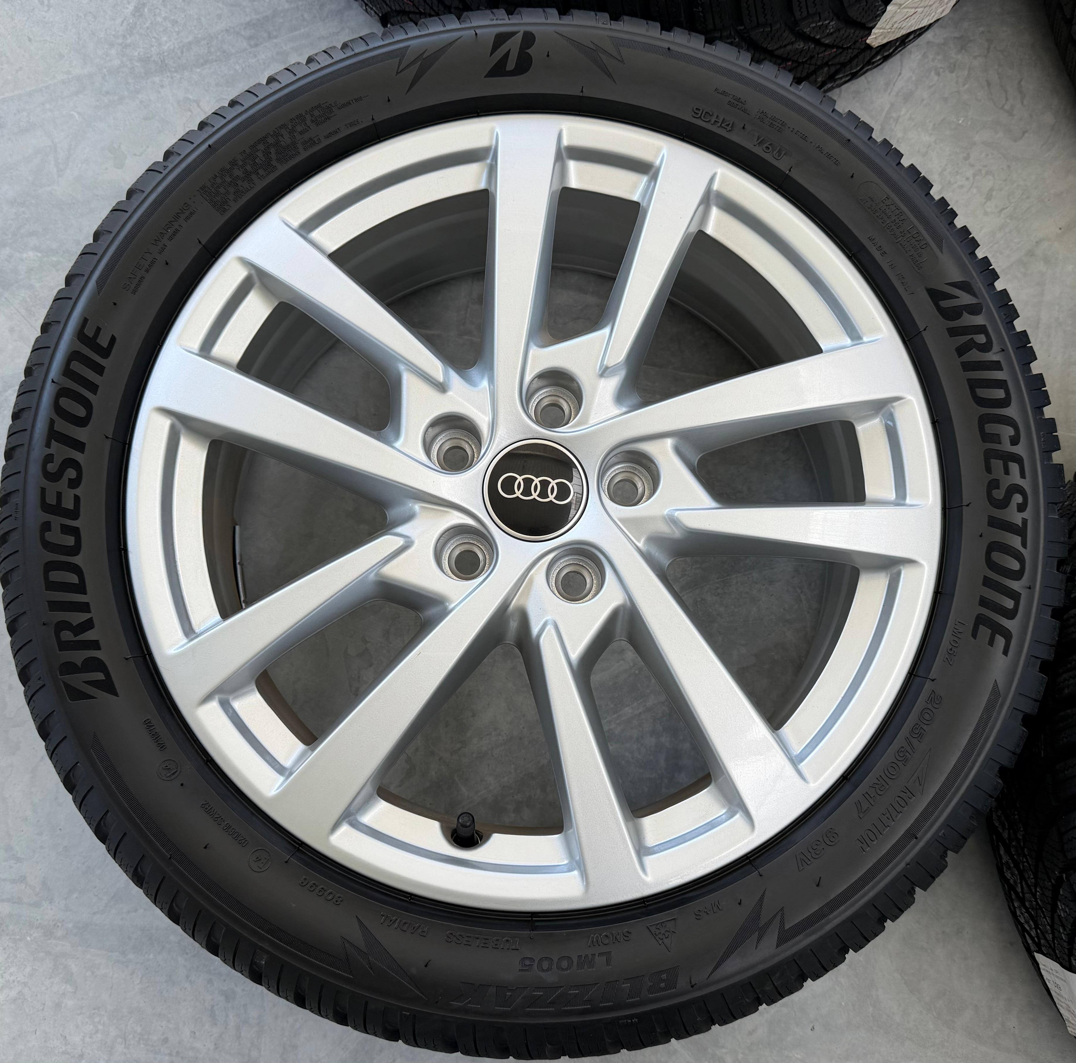 4 Original 17" Alu Winterräder Audi A3 S3 8V 8V0601025DH 205/50R17 93H Bridgestone
