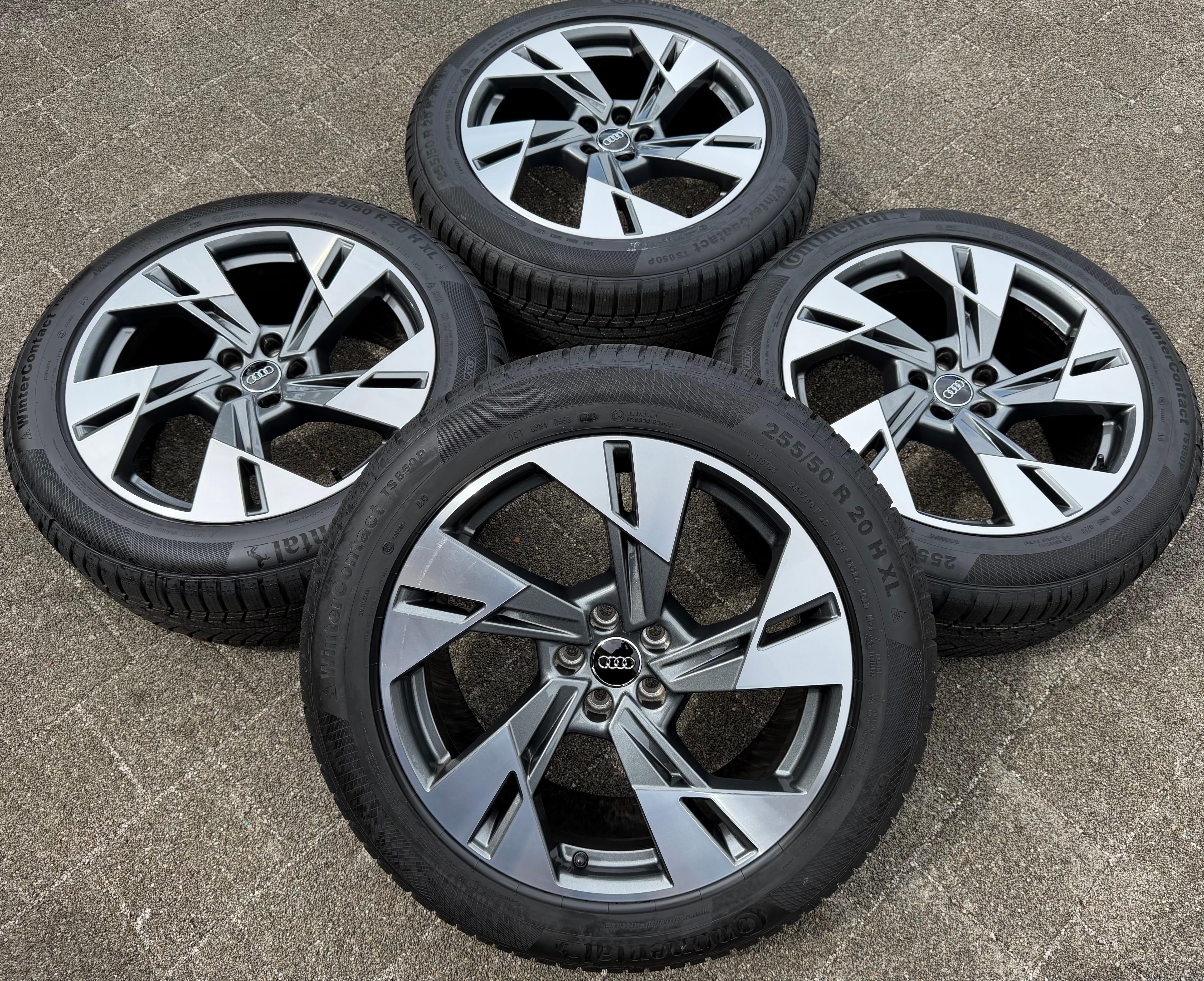 4 LLANTAS DE INVIERNO ORIGINALES DE ALUMINIO 20" AUDI E-TRON Q8 ETRON 4KE601025T 255/50R20 109H