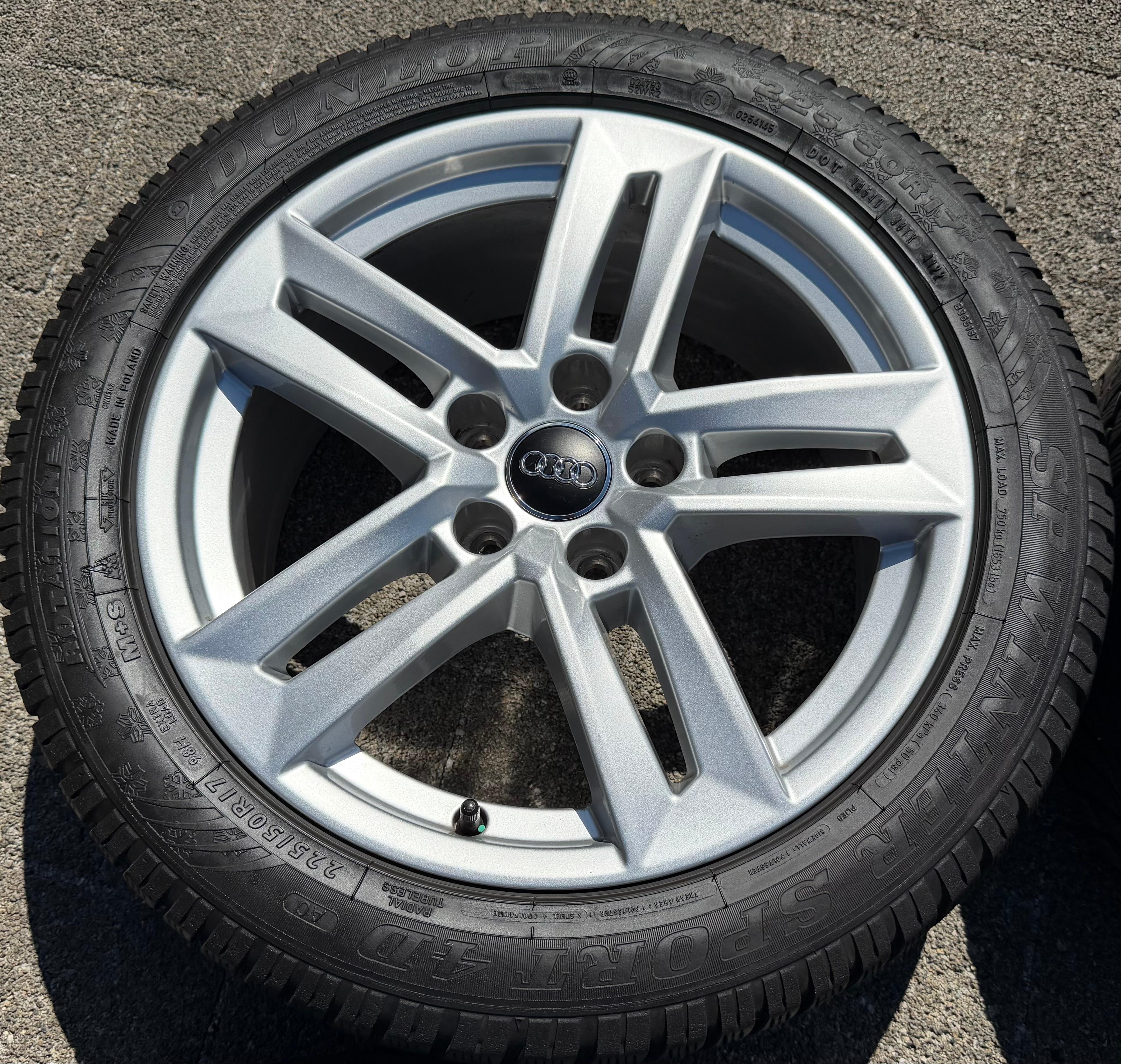 4 Original 17" Alu Winterräder Audi A4 B9 8W 8W0601025P 225/50R17 98H Dunlop 2022