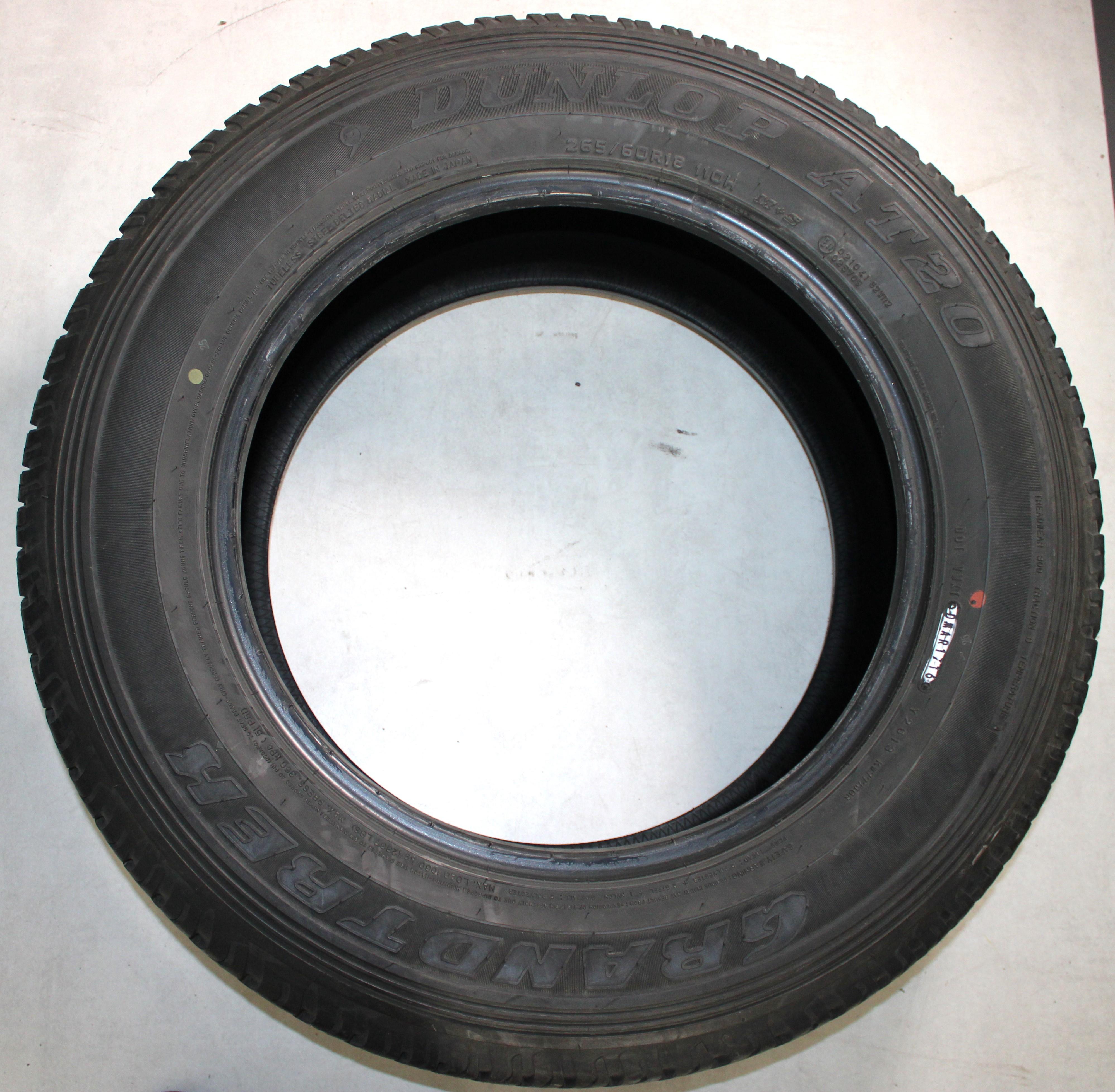 4 x 265/60R18 110H Sommerreifen Dunlop Grandtrek AT20 7-7,5mm 2016