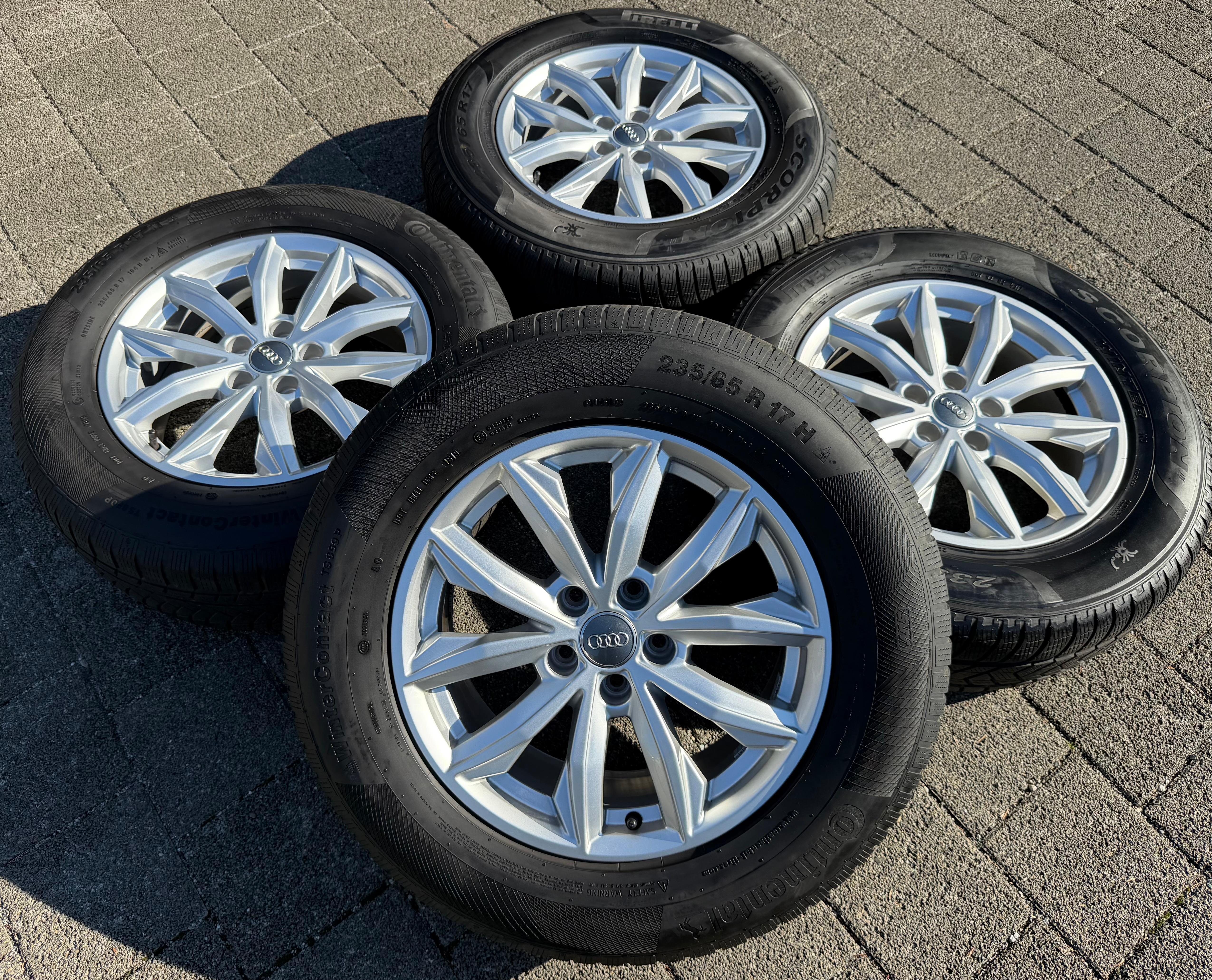 4 Original 17" Alu Winterräder Audi Q5 FY 80A601025J 7x17 ET34 235/65R17 104H