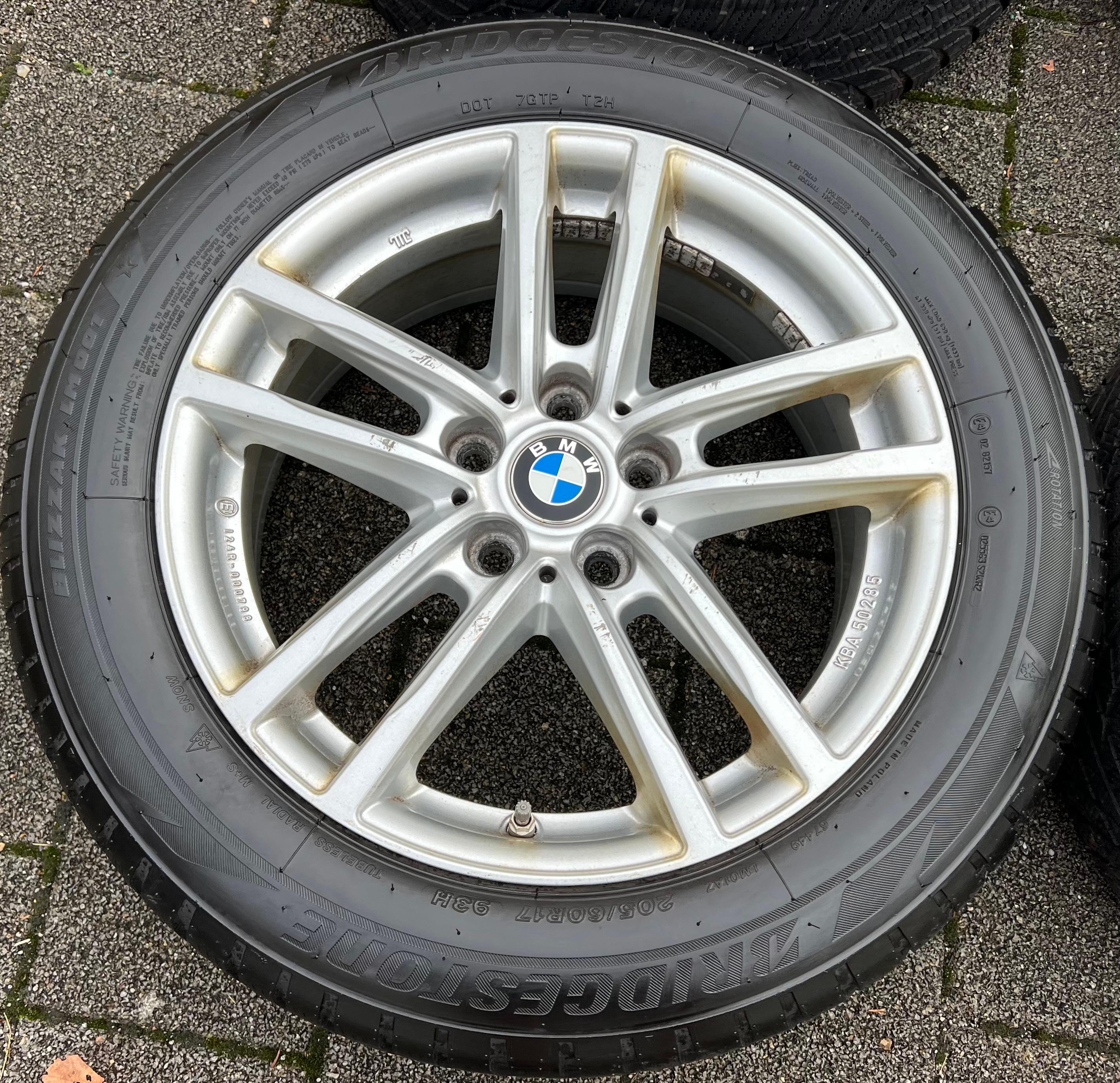 4 ALU 17" WINTERRÄDER BMW X1 F48 X2 F39 205/60R17 93H BRIDGESTONE FREIHAUS
