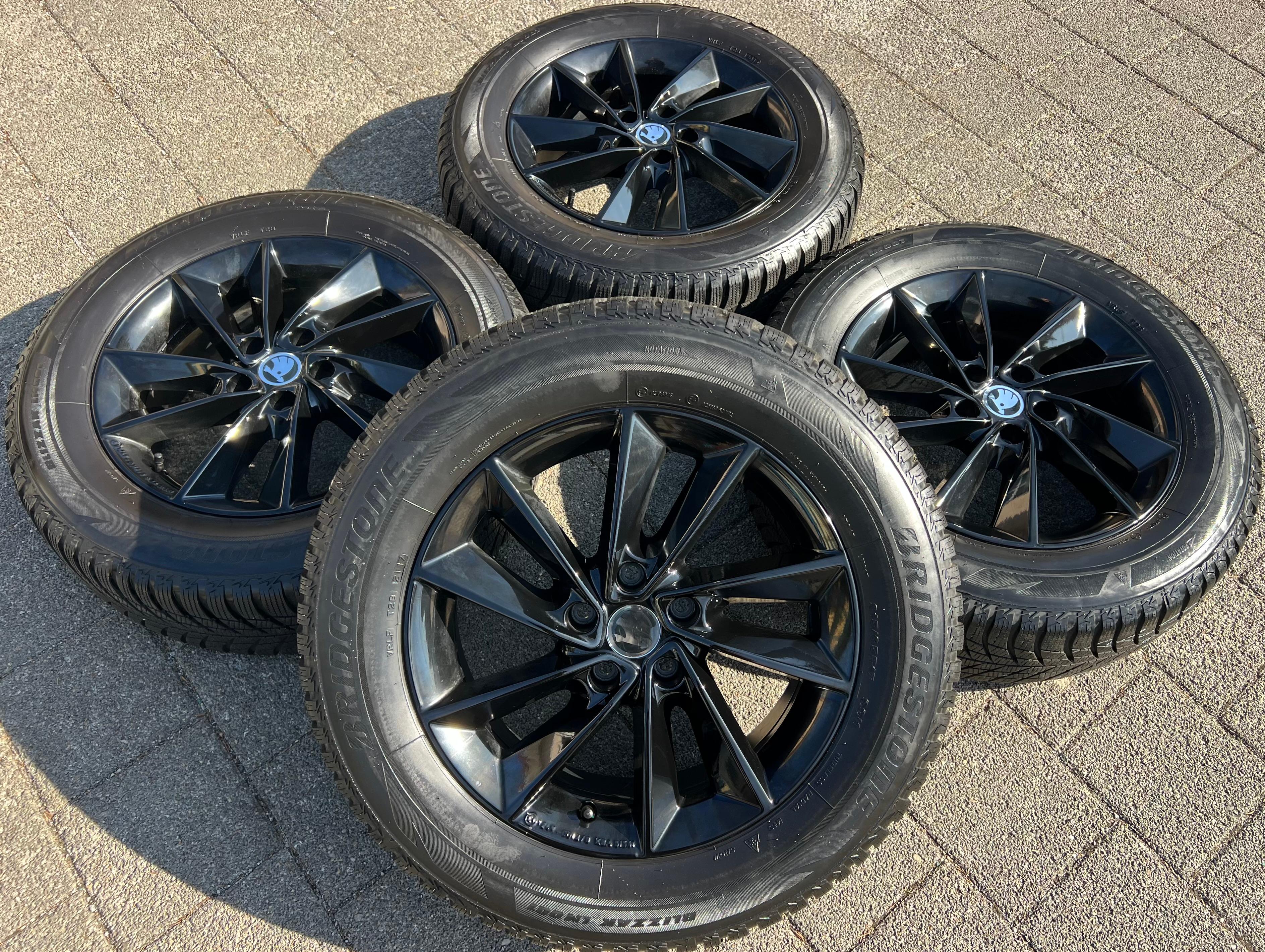 4 ORIGINAL 17" ALU WINTERRÄDER SKODA KODIAQ 215/65R17 99H BRIDGESTONE