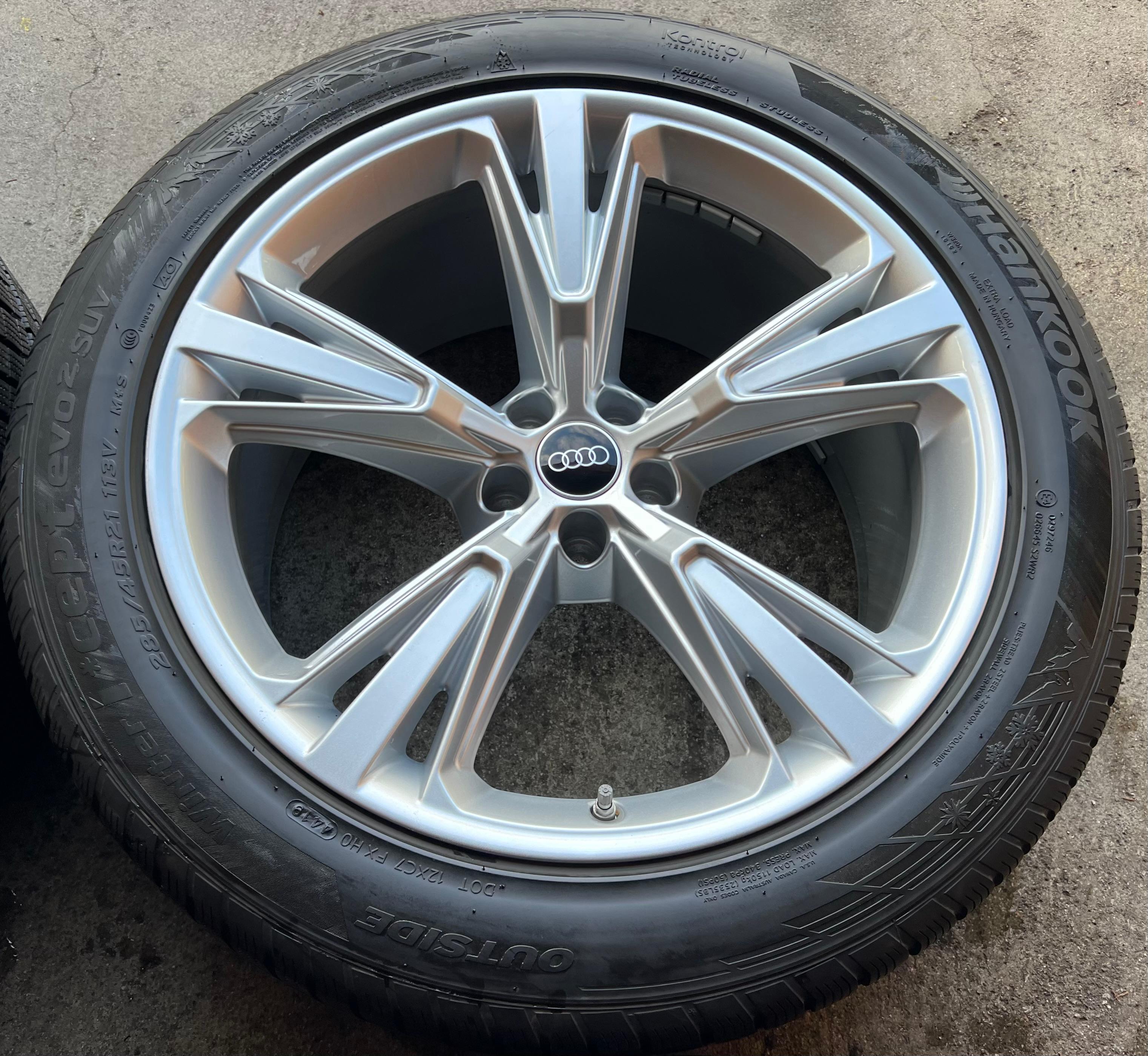 4 RUEDAS DE INVIERNO ORIGINALES DE ALEACIÓN DE 21" AUDI Q8 SQ8 4M 4M8601025H 285/45R21 113V HANKOOK ENVÍO GRATUITO