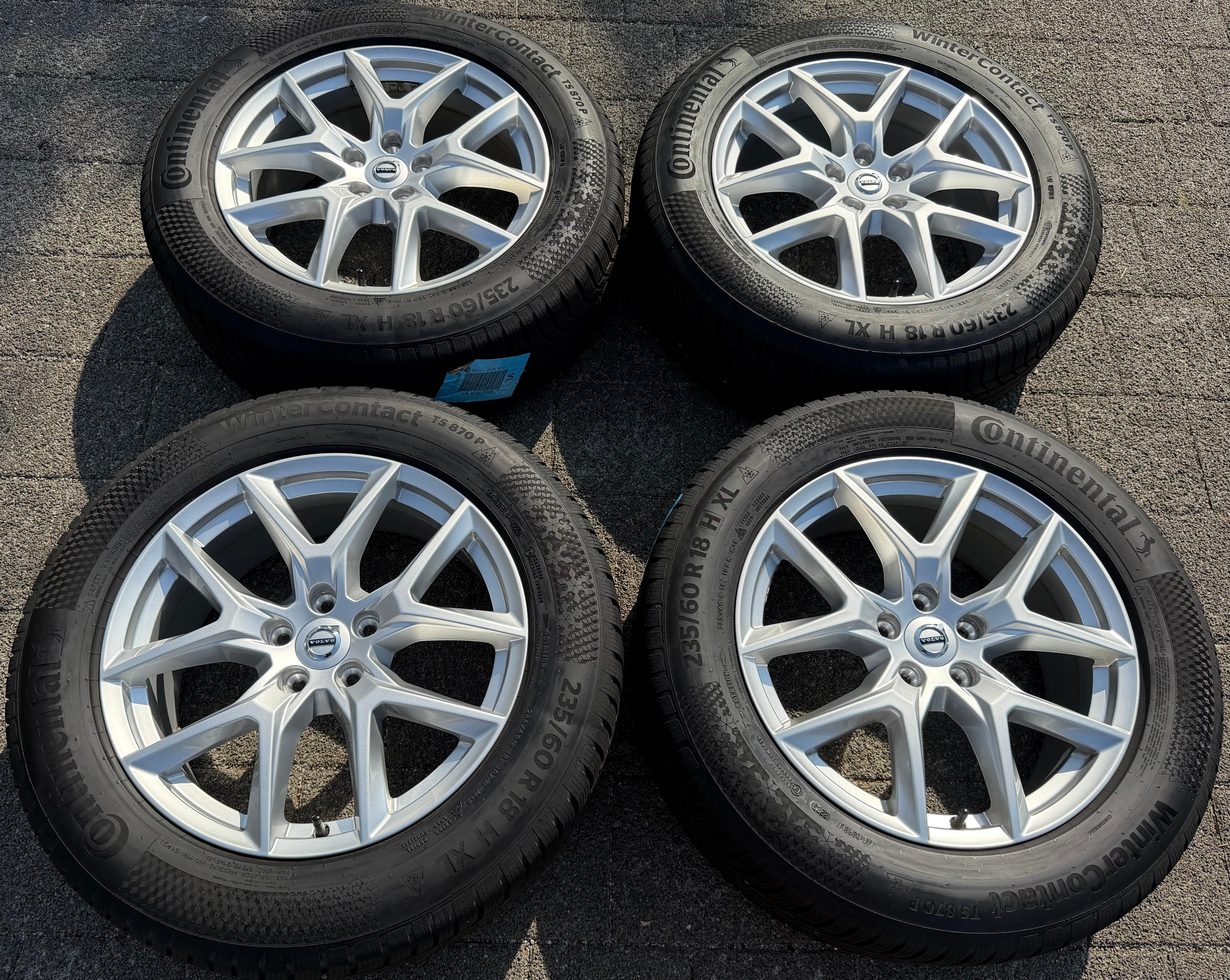 4 Original 18" Alu Winterräder Volvo XC60 II 31423851 235/60R18 107H Continental 2025