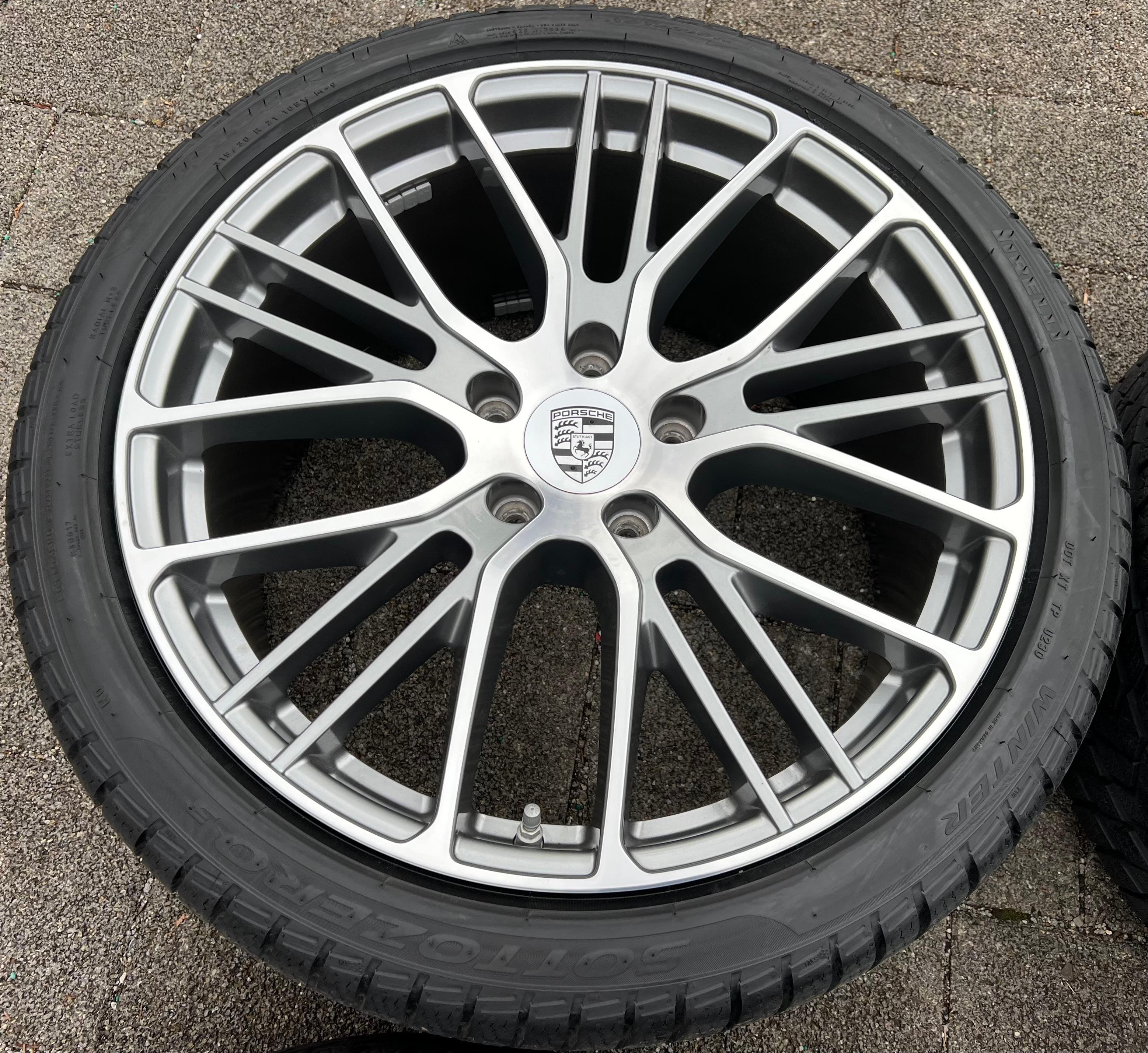 4 RUEDAS DE INVIERNO ORIGINALES DE ALEACIÓN DE 21" PARA PORSCHE PANAMERA 971, LLANTAS SPORT DESIGN EXCLUSIV