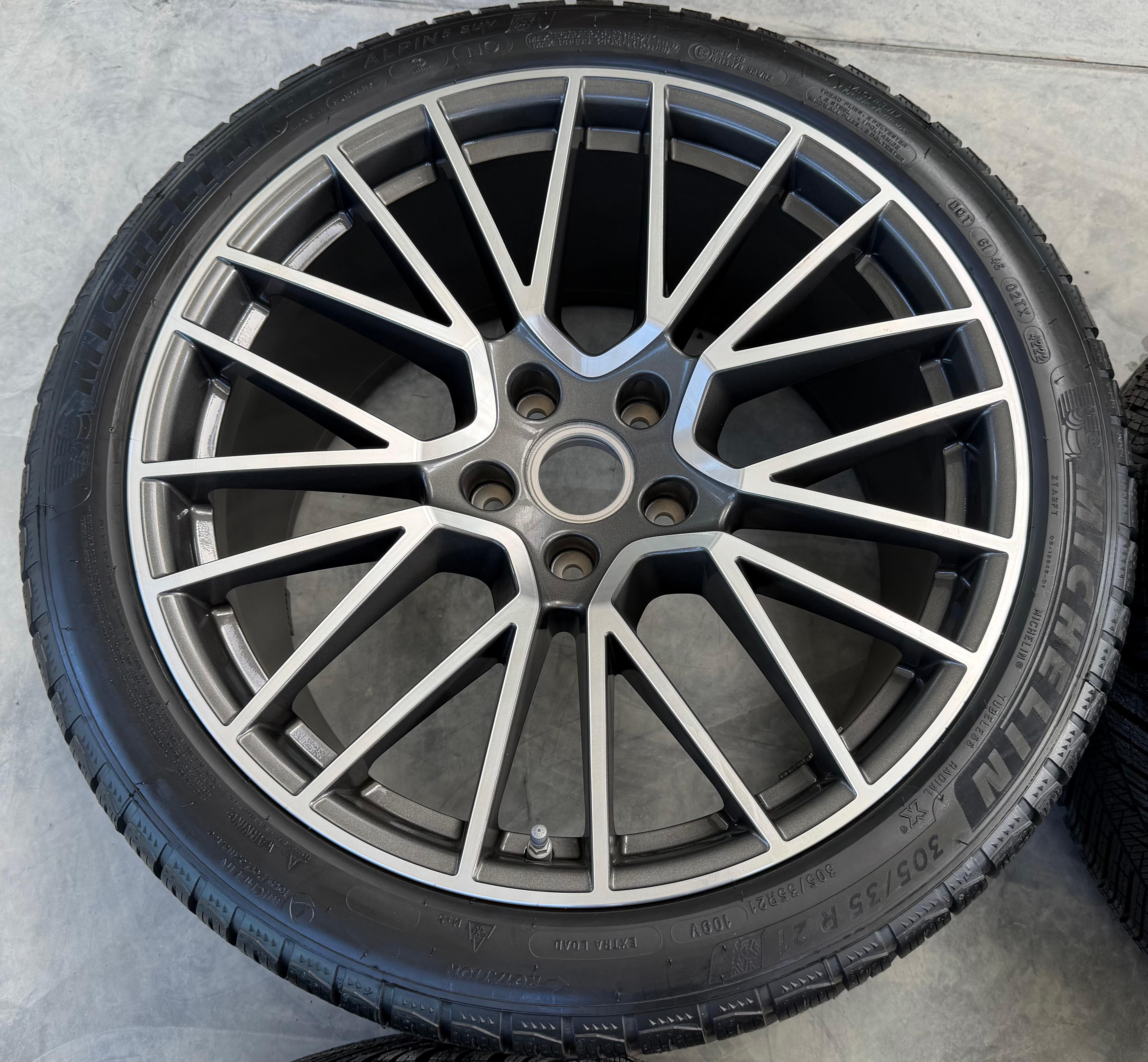 4 Original 21" Alu Winterräder Porsche Cayenne 9YA Michelin RDKS 9Y0601025BF 9Y3601025AC