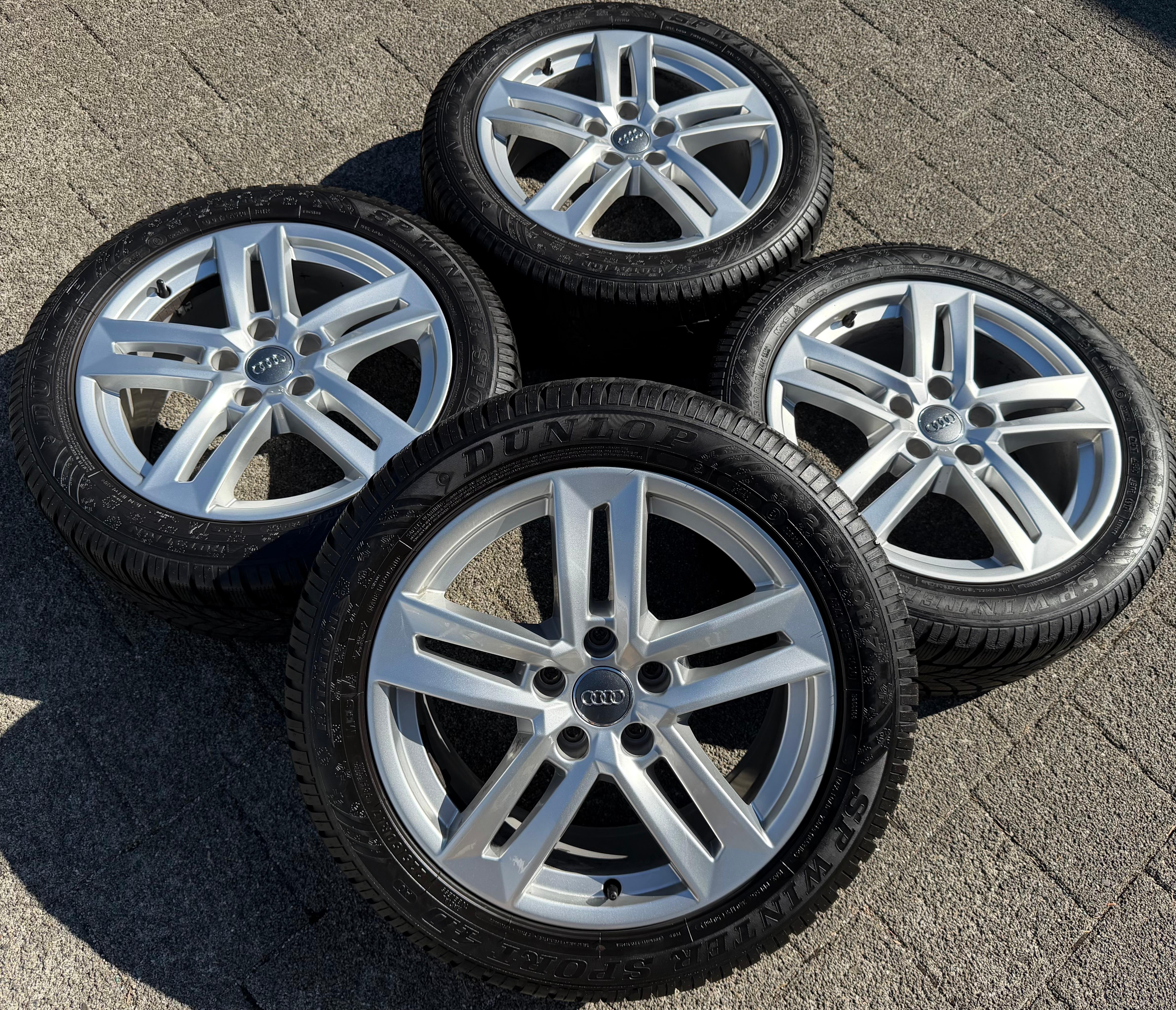 4 Original 17" Alu Winterräder Audi A4 B9 8W 8W0601025P 225/50R17 98H Dunlop DUNLOP
