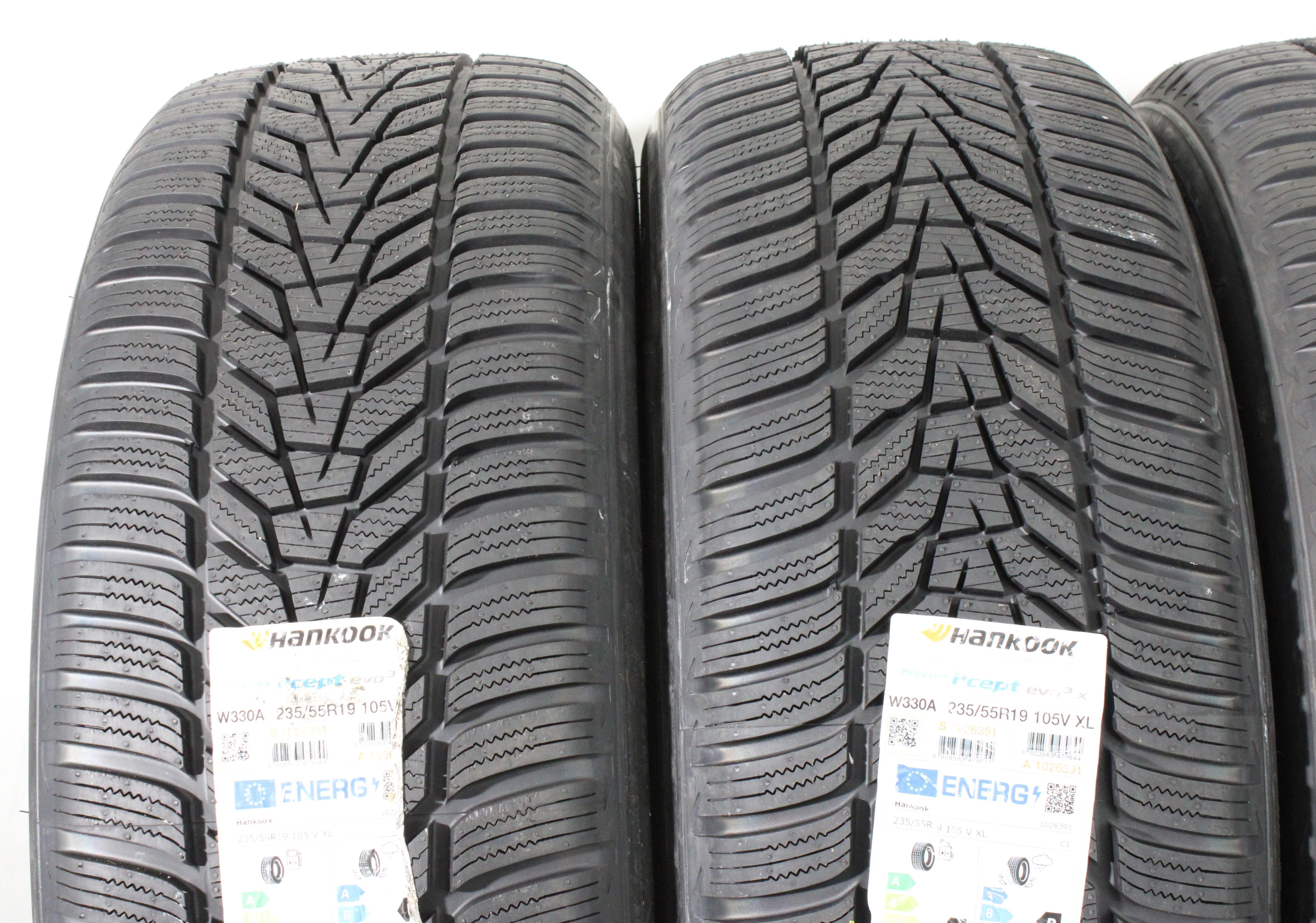 4 x 235/55R19 105V Winterreifen Hankook Winter I*Cept Evo 3 X Volles Profil 2021