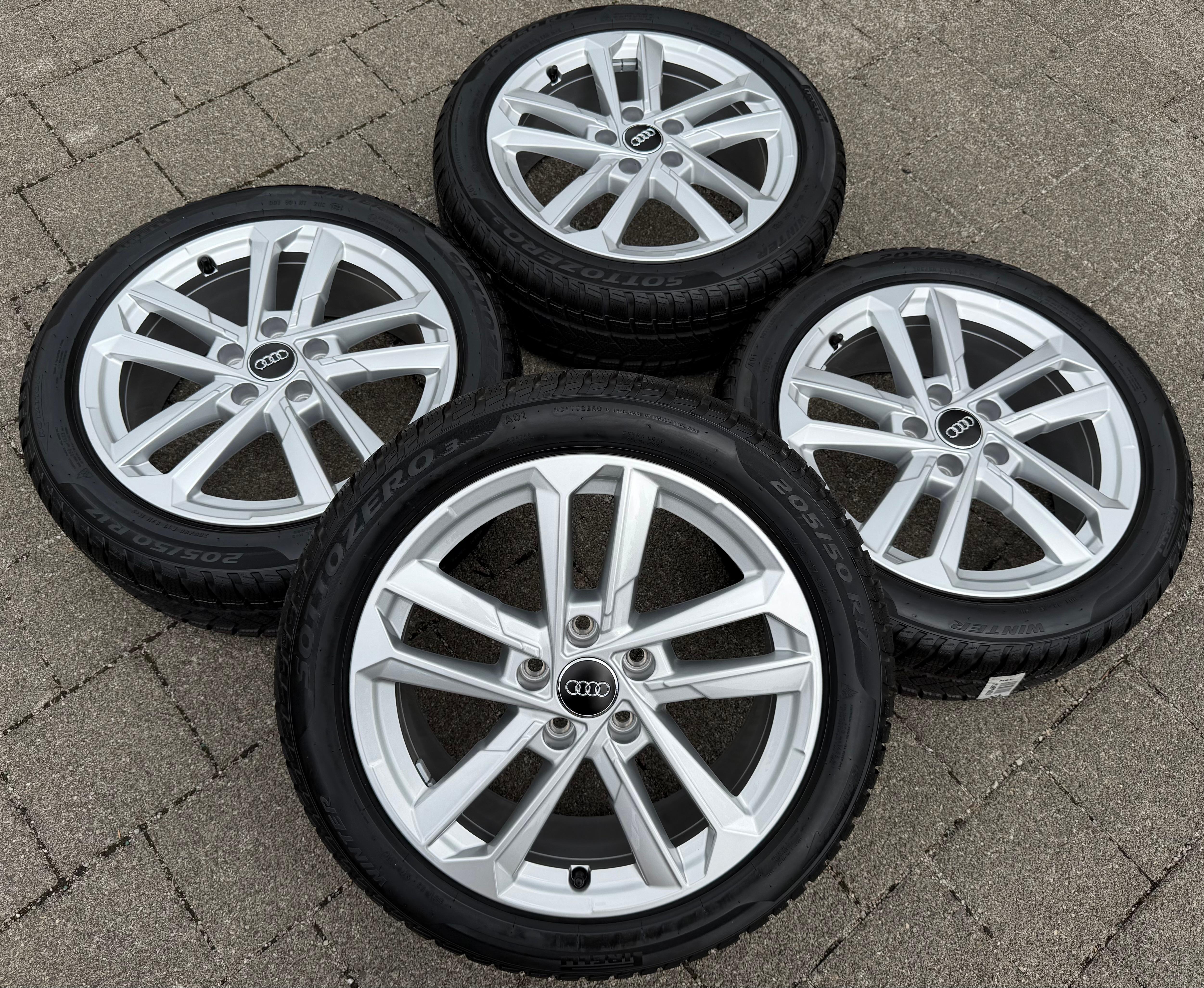 4 Original 17" Alu Winterräder Audi A3 S3 8Y 8Y0601025L 205/50R17 93H Pirelli NEU