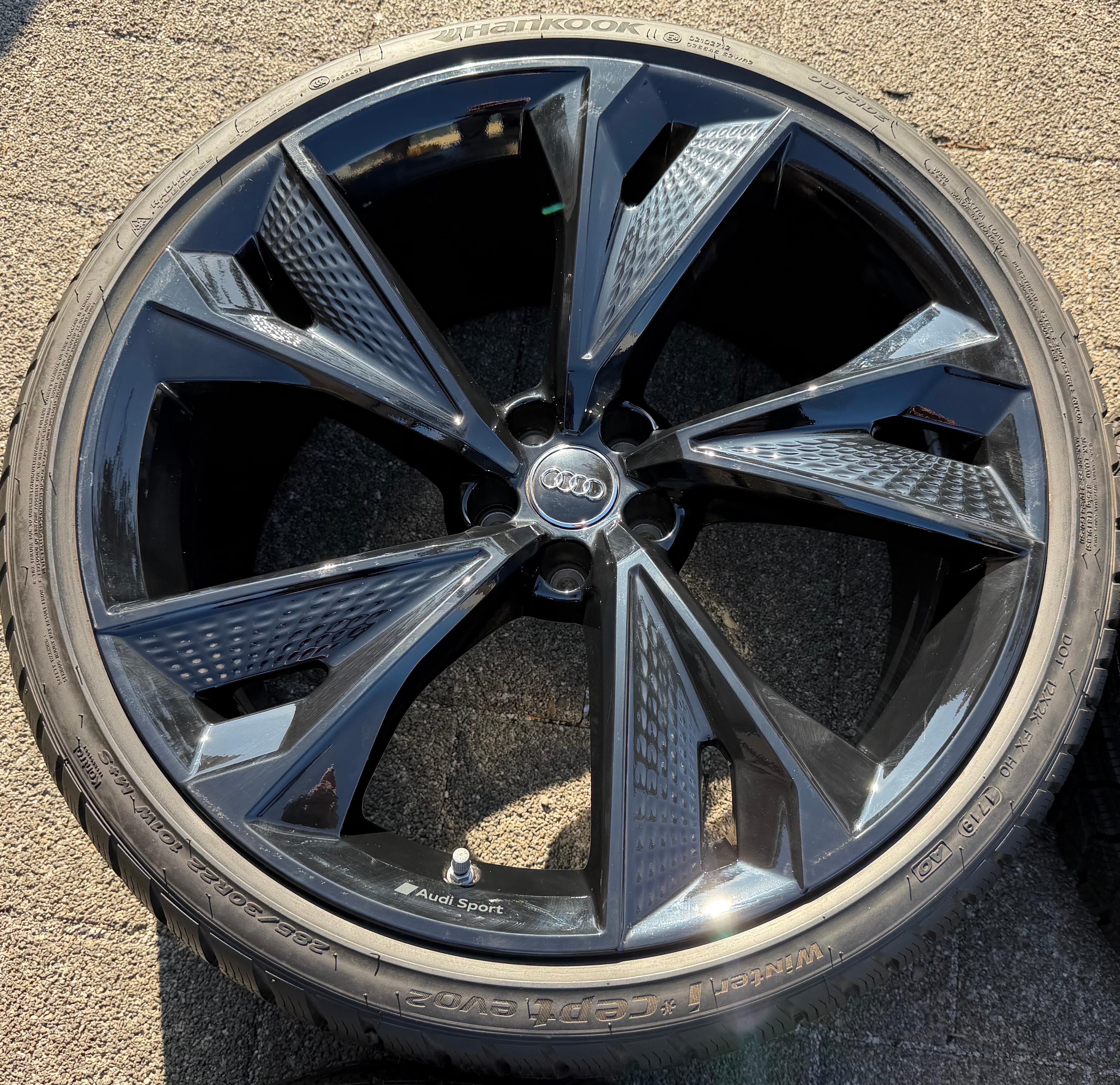 4 originele 22" aluminium winterwielen Audi RS6 4K RS7 4K0601025BC 285/30R22 101W HANKOOK