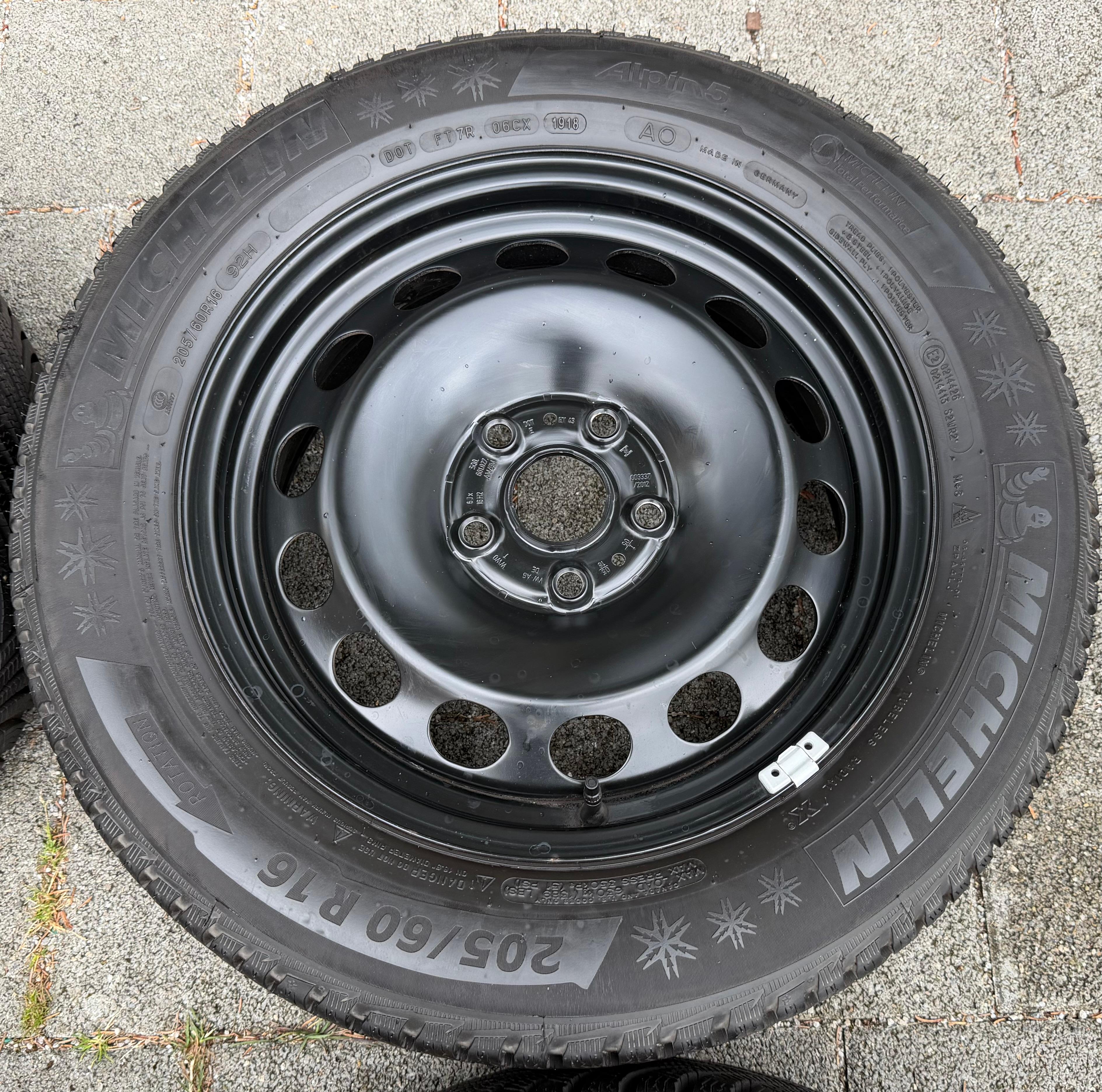 4 Winterräder Audi Q2 GA VW T-ROC A11 205/60R16 92H Michelin Alpin 5 Winterreifen