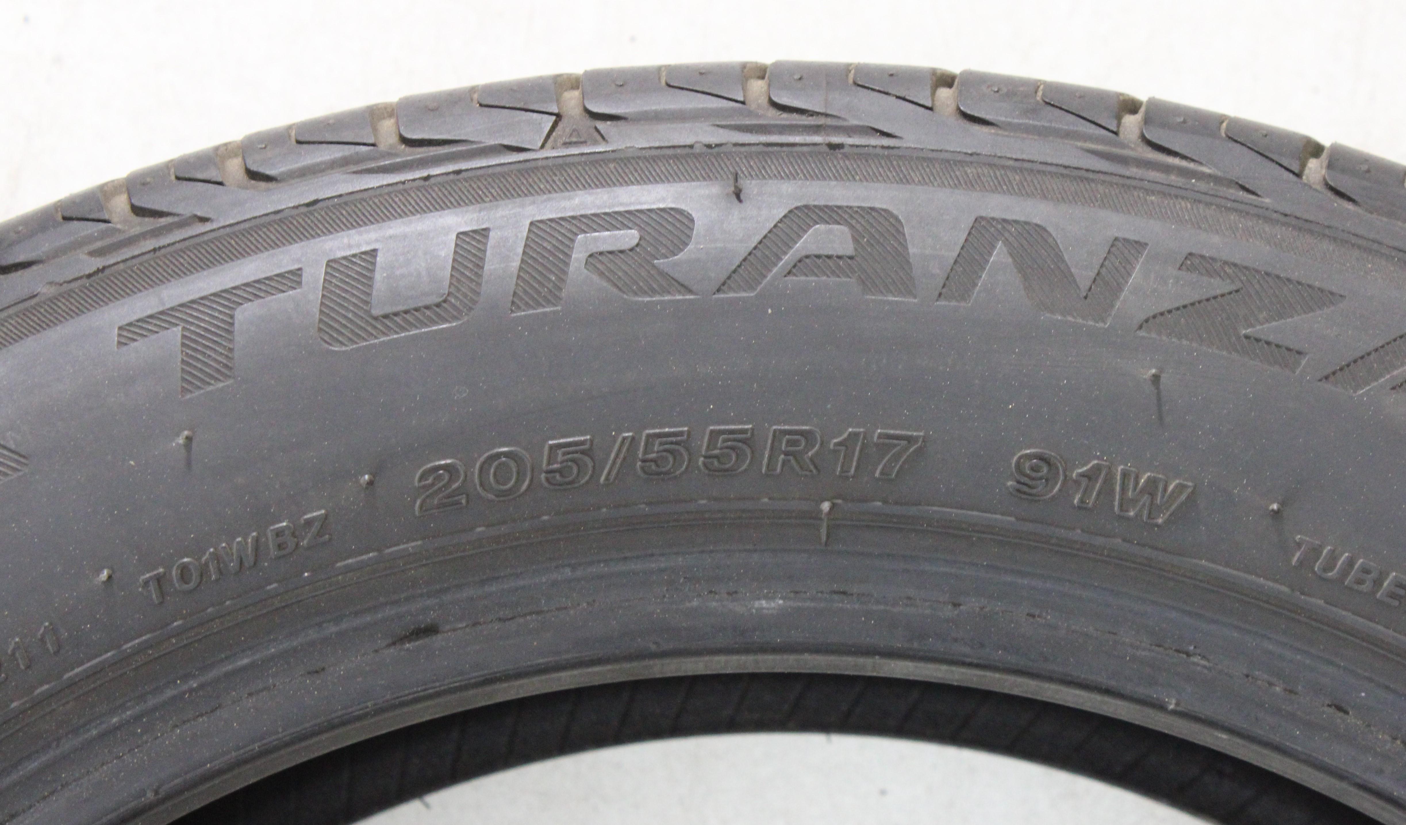 2 x 205/55R17 91W Sommerreifen Bridgestone Turanza T001 Runflat 5,5mm 2016