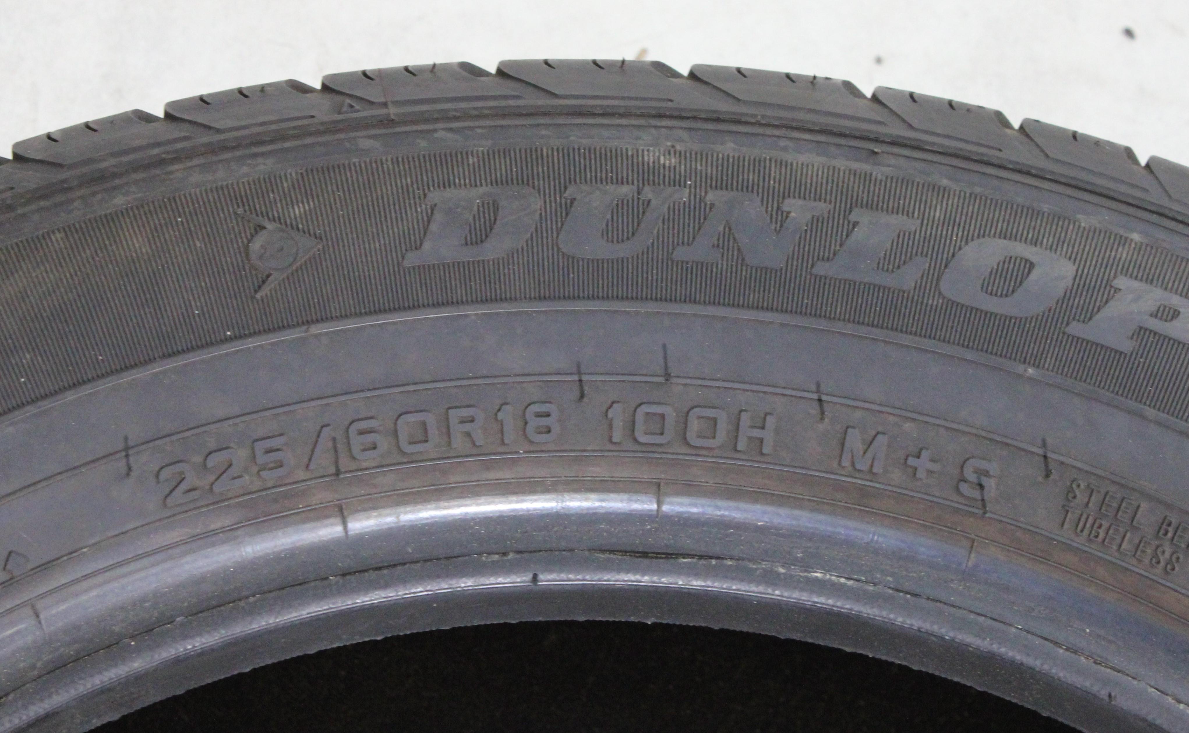 2 x 225/60R18 100H Sommerreifen Dunlop Grandtrek 5,5-6mm 2016 Freihaus