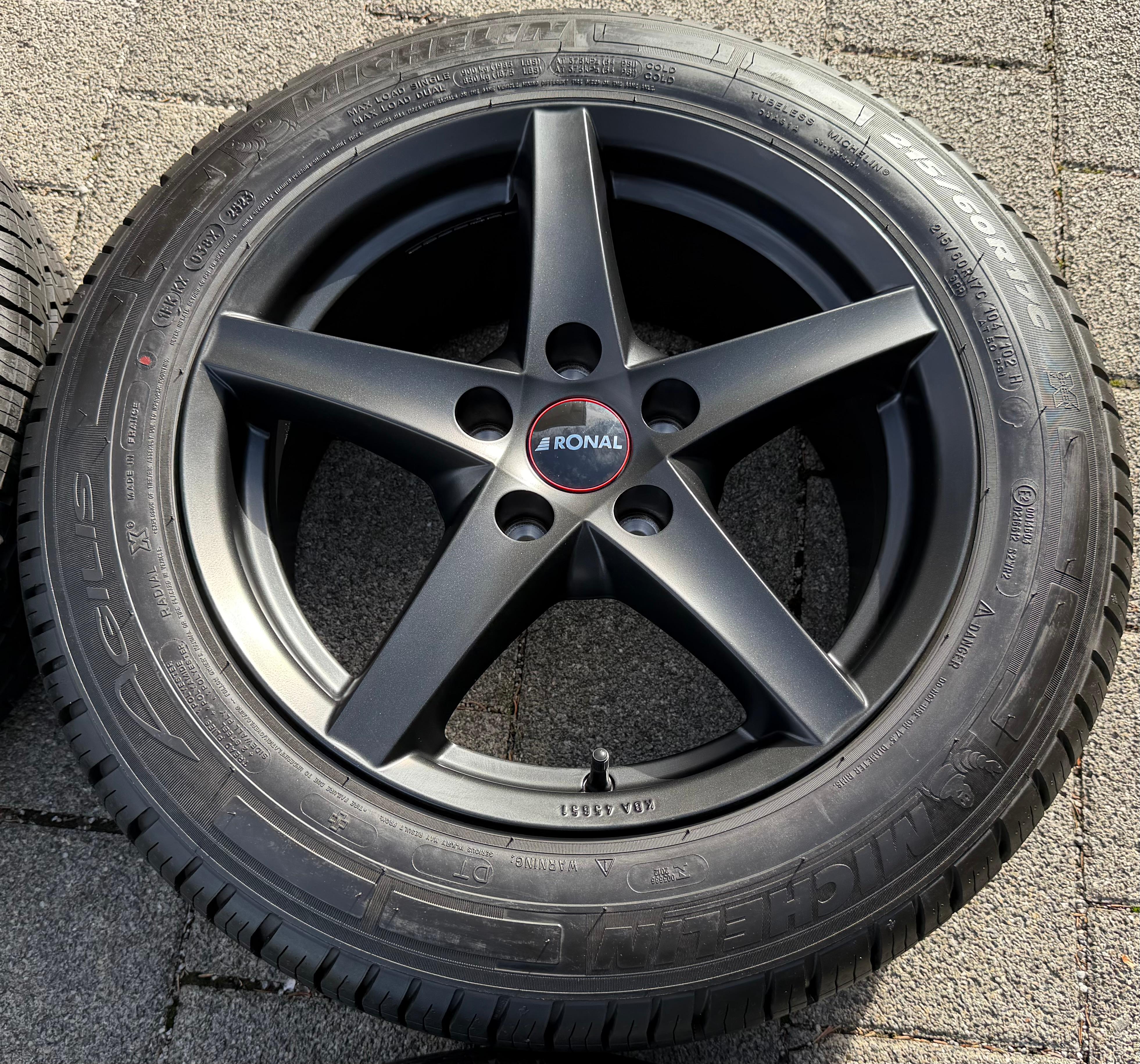 4 Ronal Alu 17" Sommerräder VW BUS T5 T6 T6.1 215/60R17C 104/102H Michelin Agilis 2023