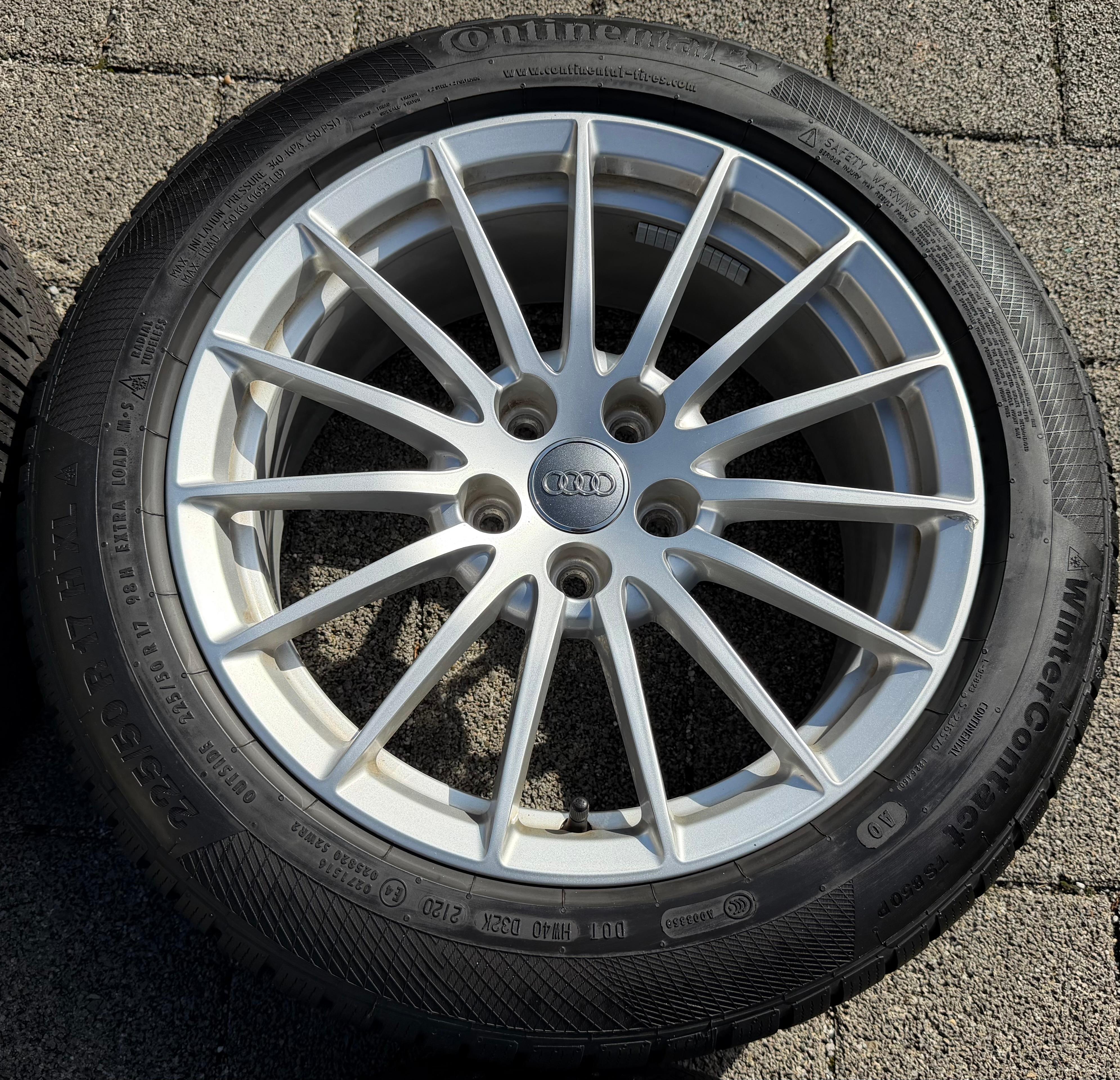 4 ORIGINAL 17" ALU WINTERRÄDER AUDI A5 F5 8W 225/50R17 98H 8W0601025AE CONTINENTAL