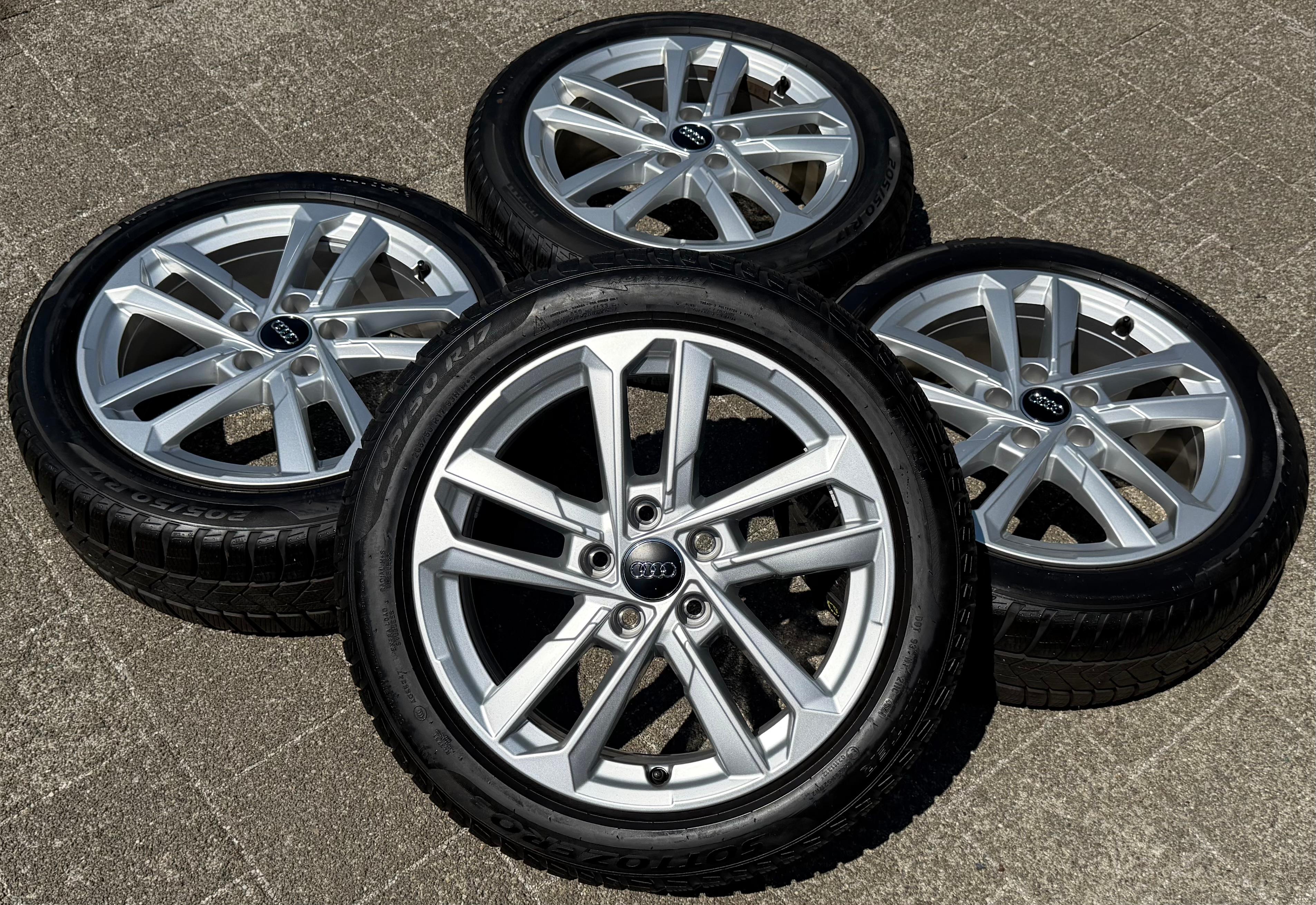 4 llantas de aluminio originales de invierno de 17" para Audi A3 S3 8Y 8Y0601025L 205/50R17 93H Pirelli