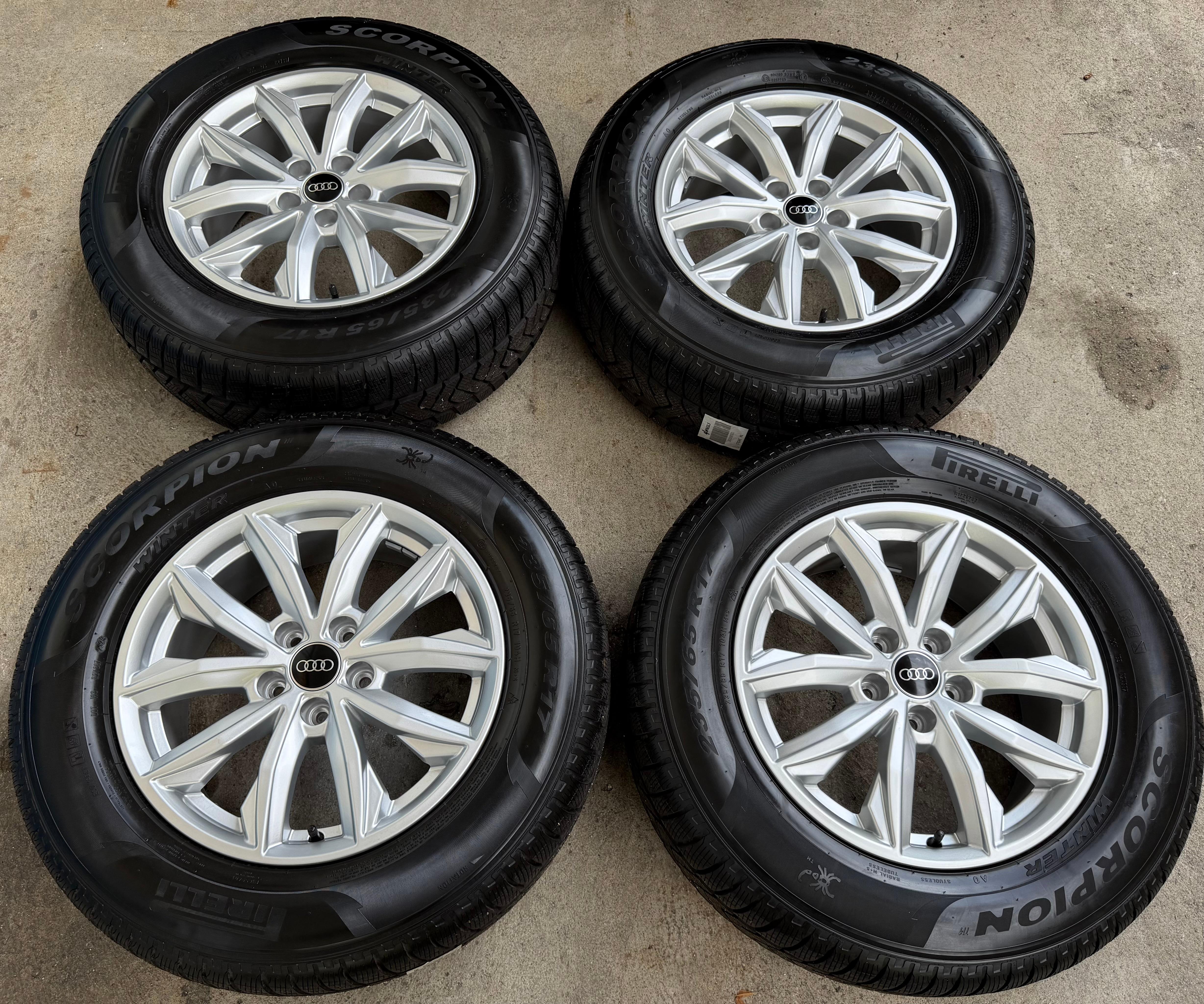 4 ORIGINAL 17" ALU WINTERRÄDER AUDI Q5 FY 80A601025J 7x17 ET34 235/65R17 104H