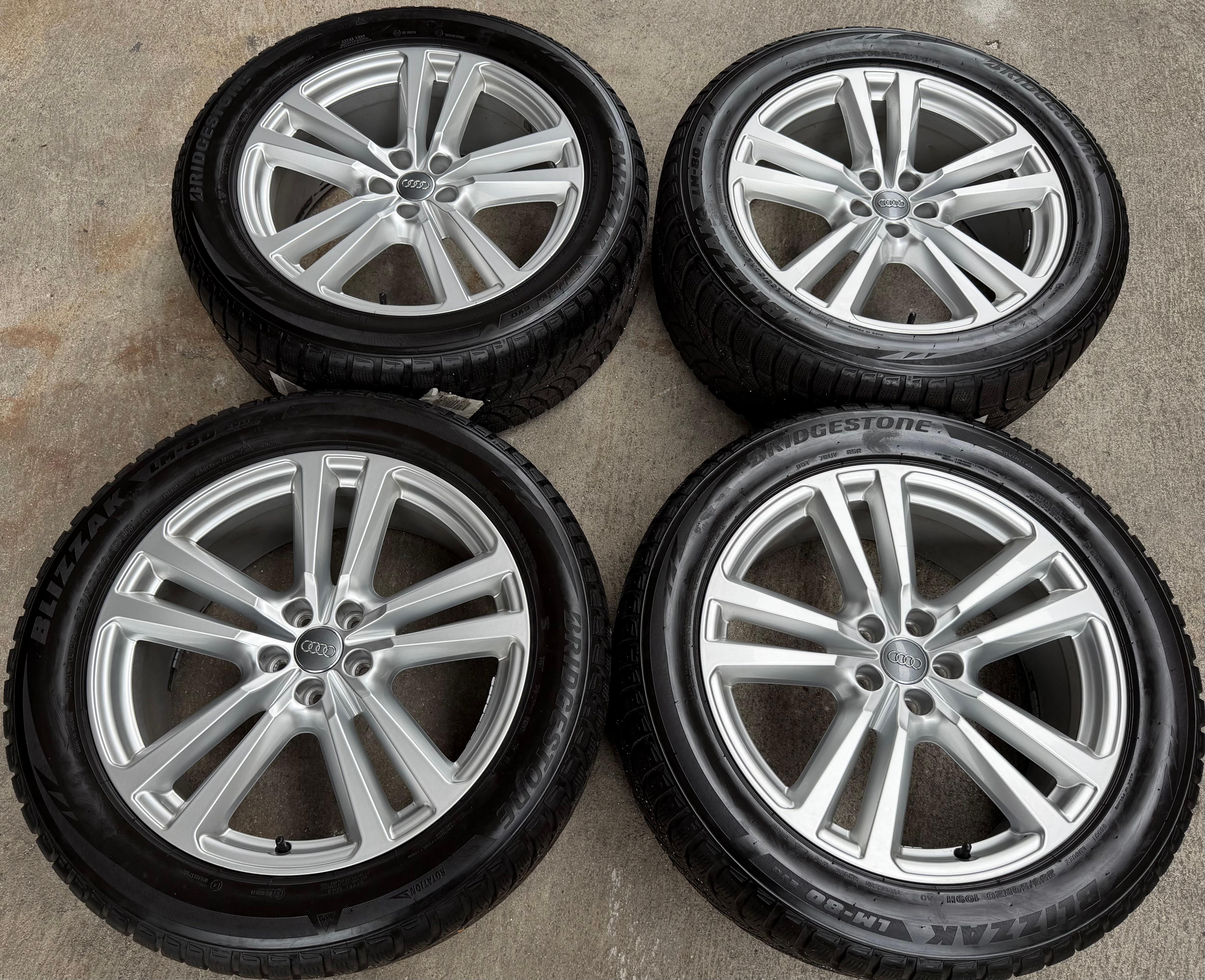 4 Original 20" Alu Winterräder Audi Q7 4M 255/50R20 109H 4M0601025G Winterreifen