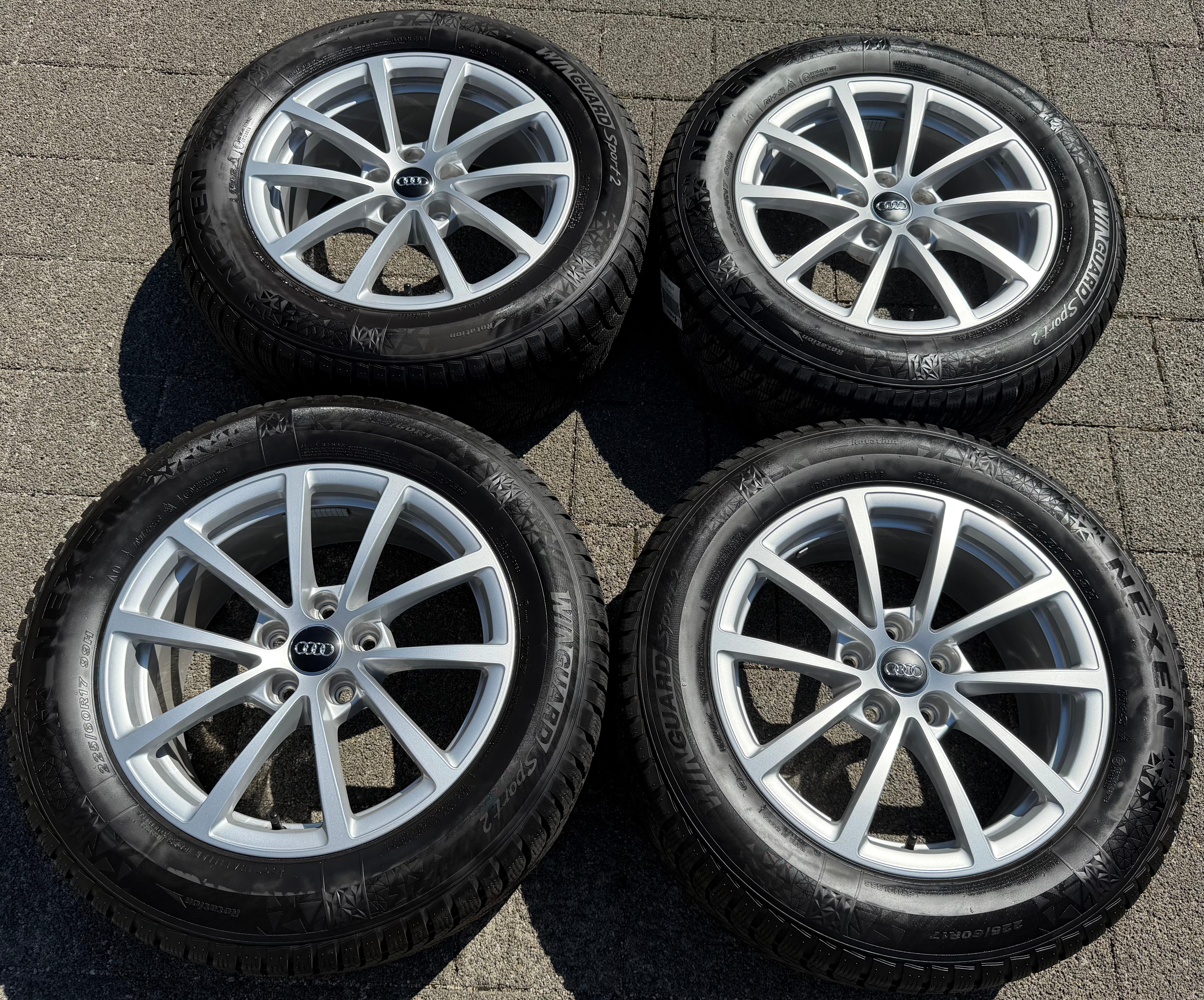 4 ruedas de invierno de aleación originales de 17" para Audi A6 4K C8 F2 225/60R17 99H 4K0601025 NEXEN
