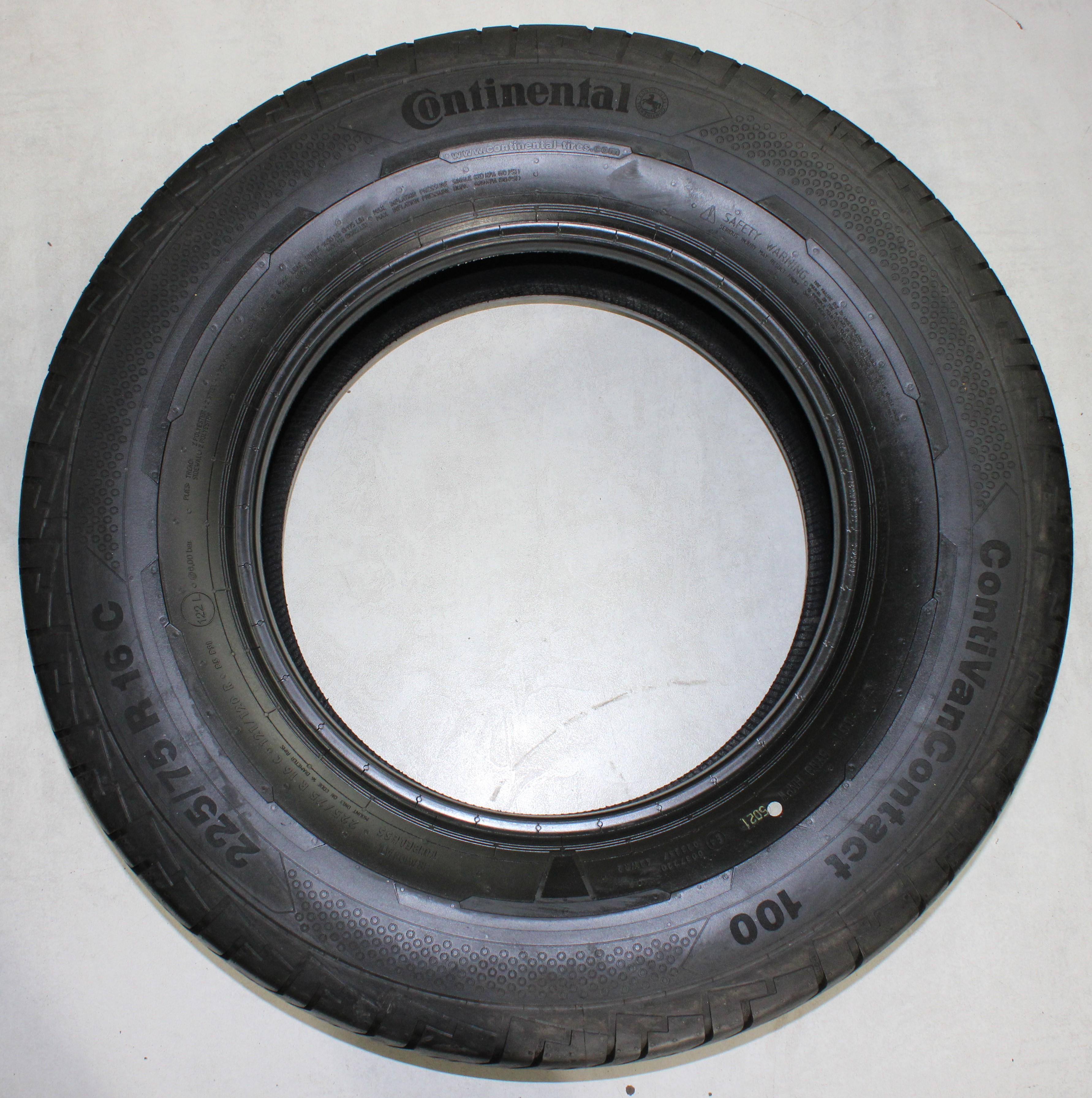 4 x 225/75R16C 121/120R Sommerreifen Continental Van Contact 100 Volles Profil 2021