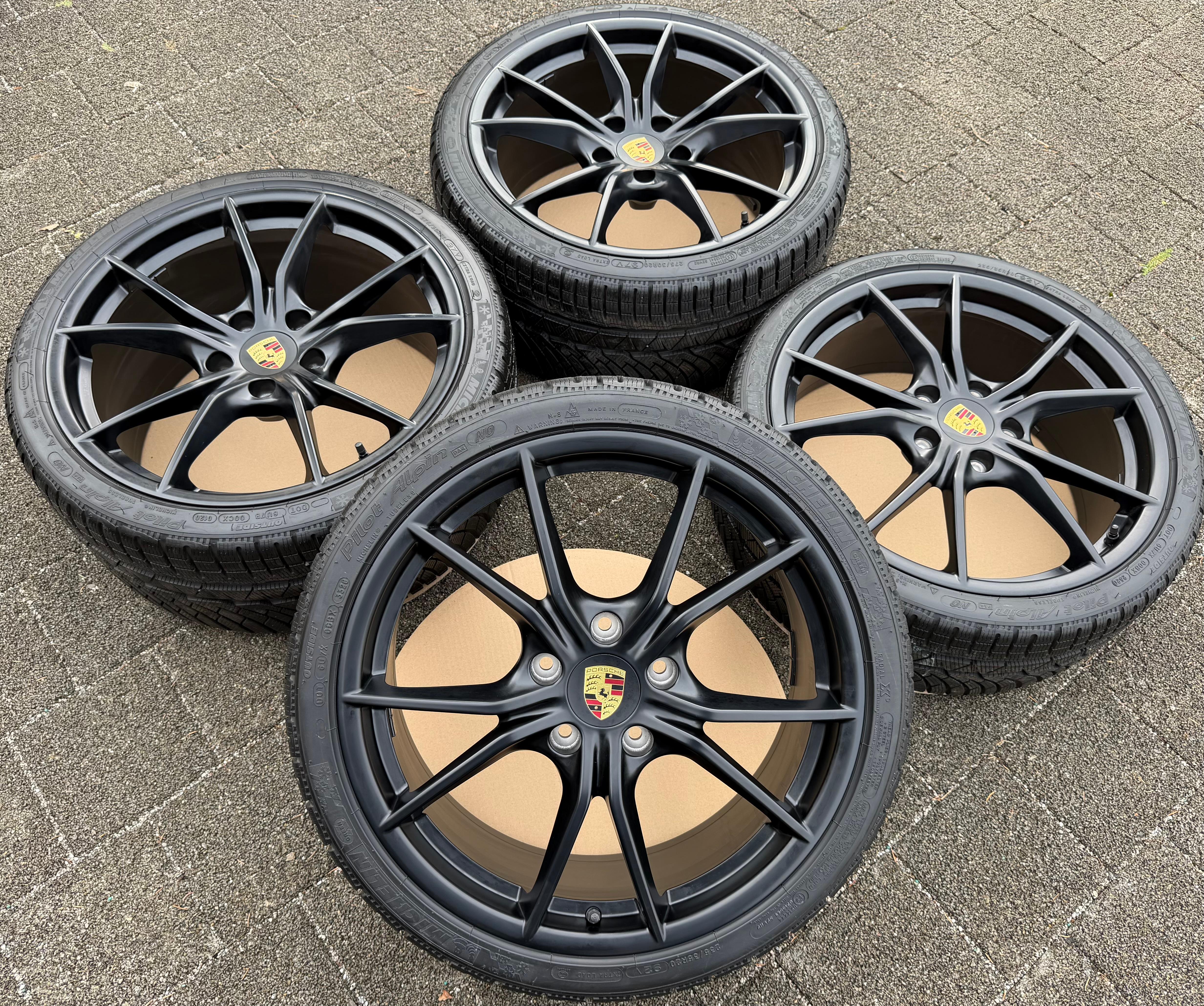4 Original 20" Alu Winterräder Porsche Boxster Cayman 918 982 GTS Schwarz RDKS