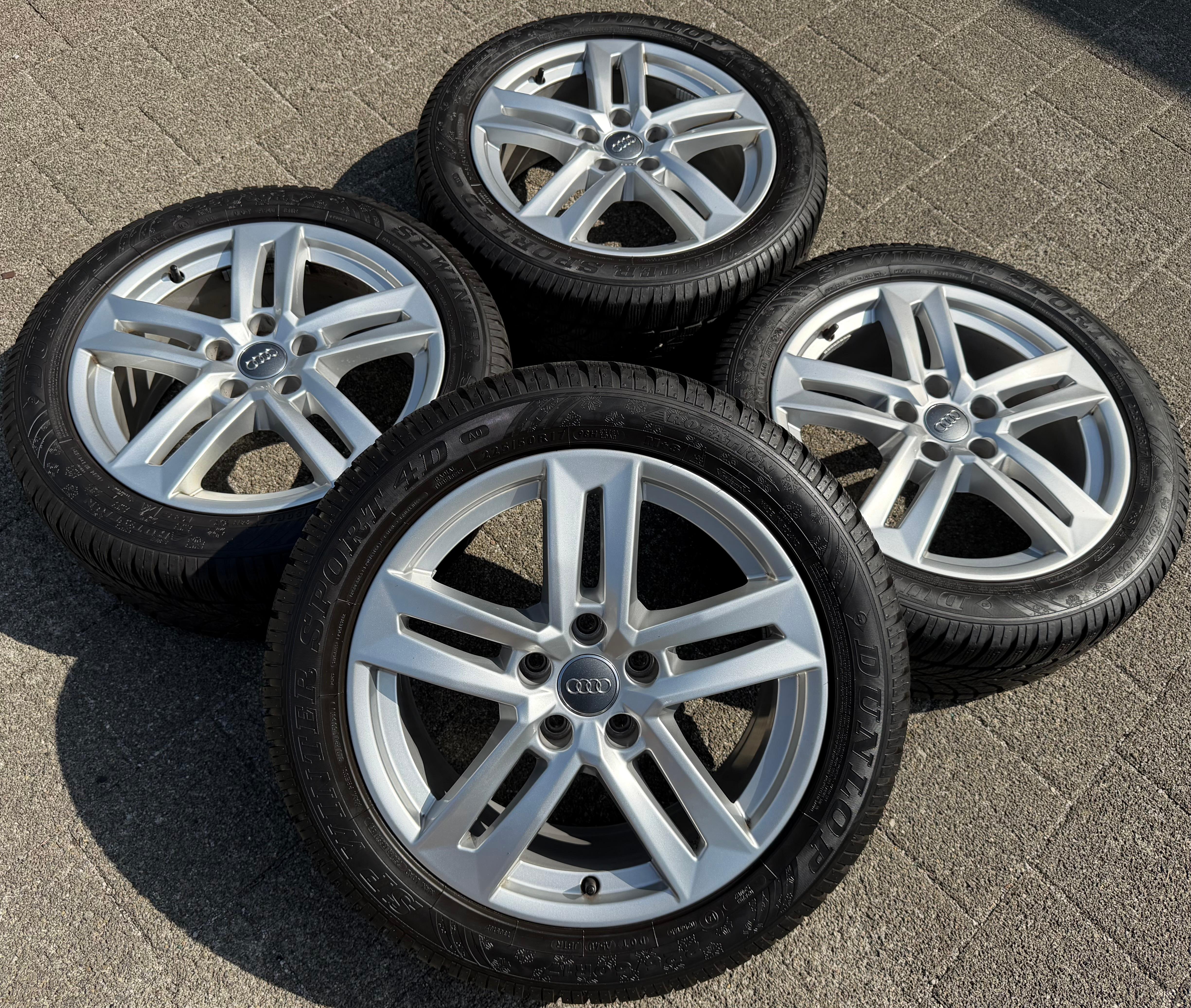 4 Original 17" Alu Winterräder Audi A4 B9 8W 8W0601025P 225/50R17 98H Dunlop 2020